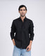 Premium Lyocell Linen Shirt In Black