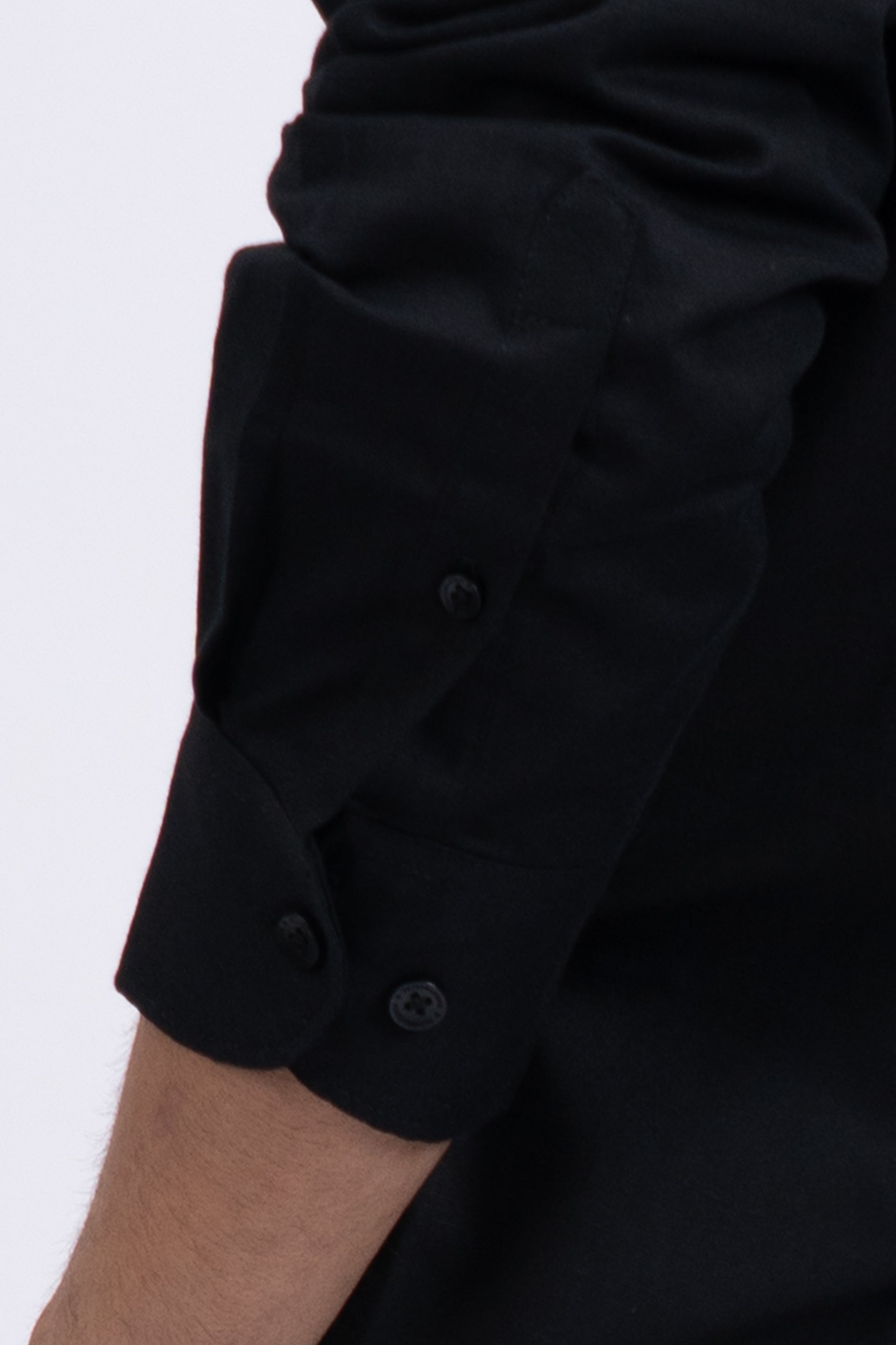 Premium Lyocell Linen Shirt In Black
