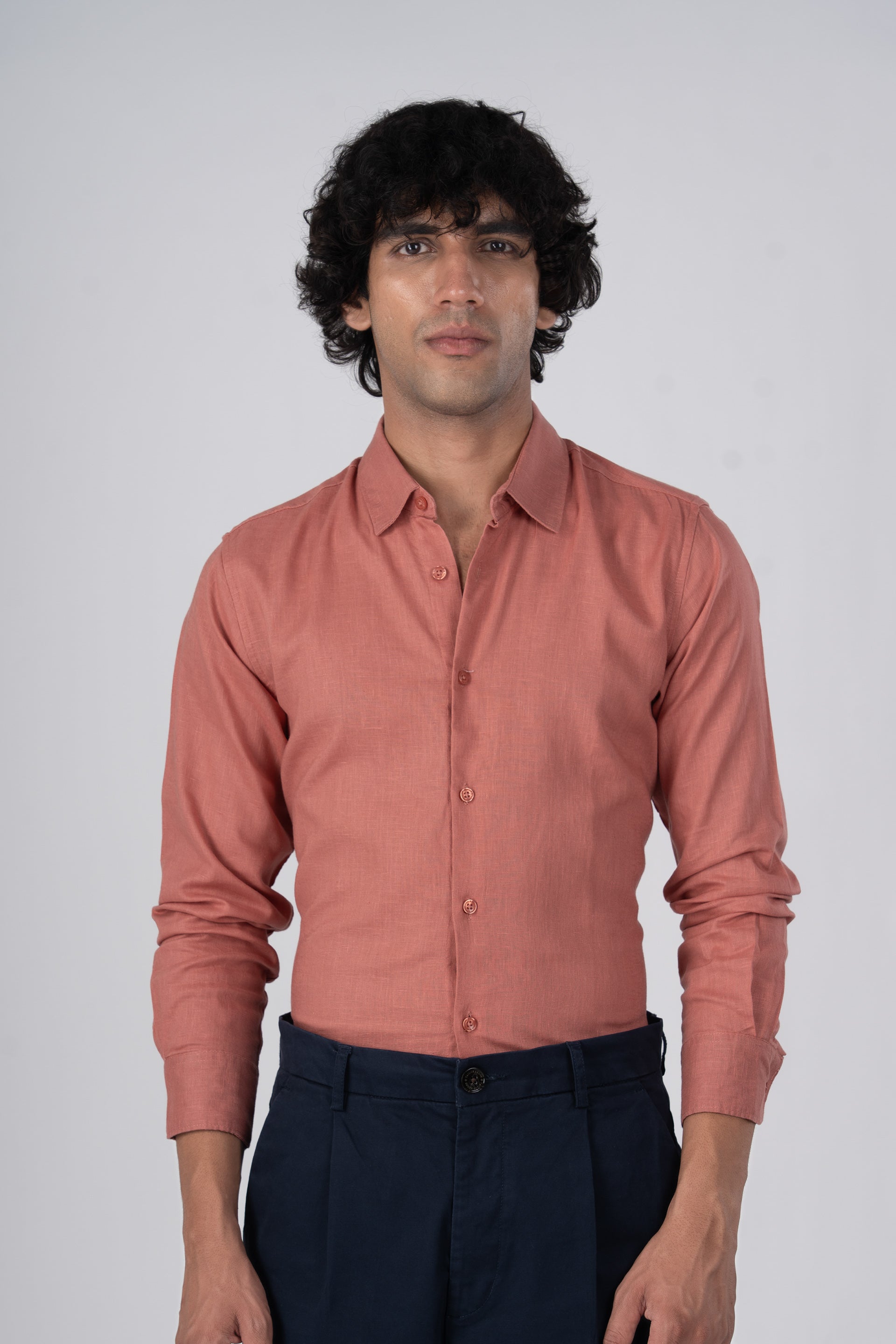 Premium Lyocell Linen Shirt In Pastel