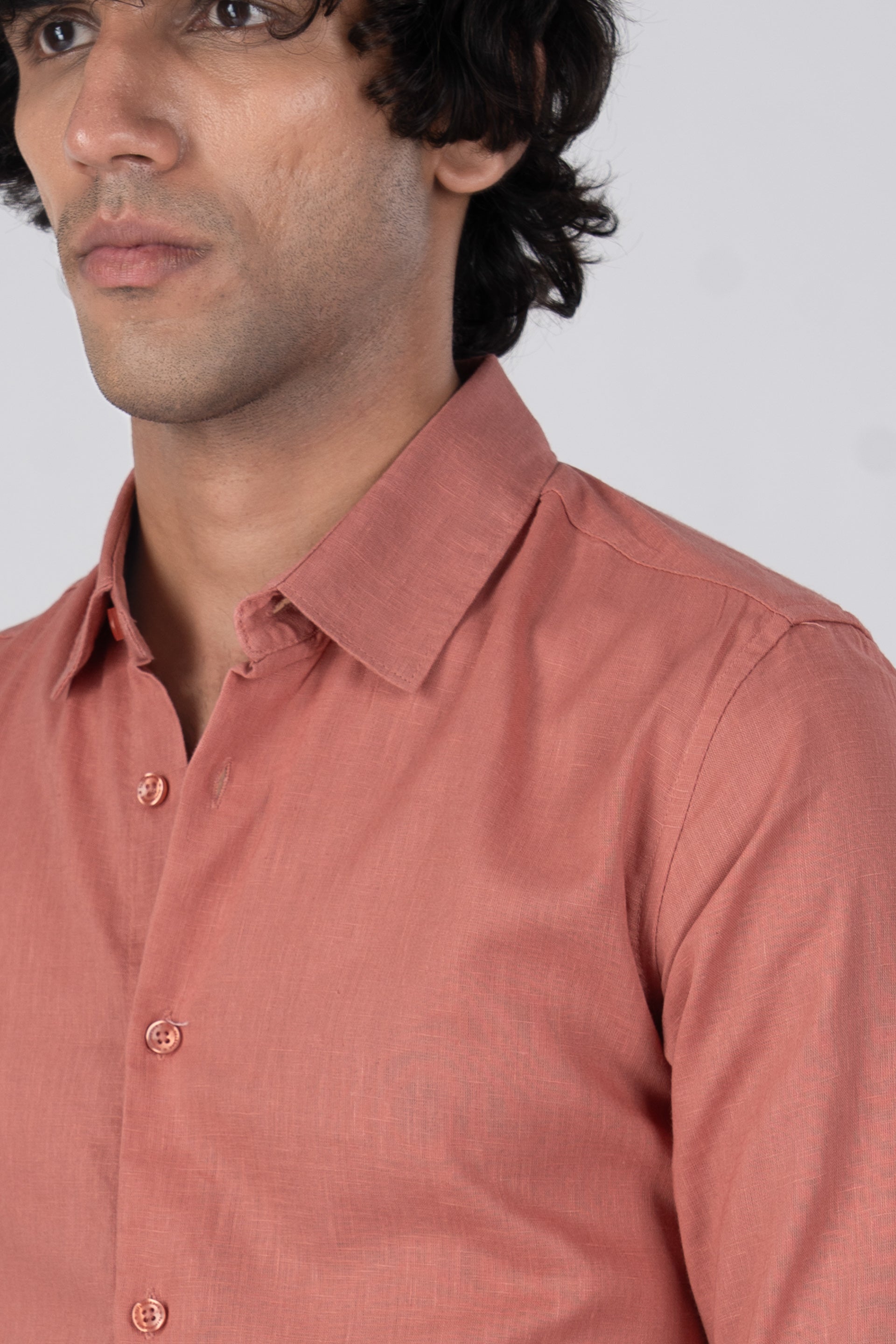 Premium Lyocell Linen Shirt In Pastel
