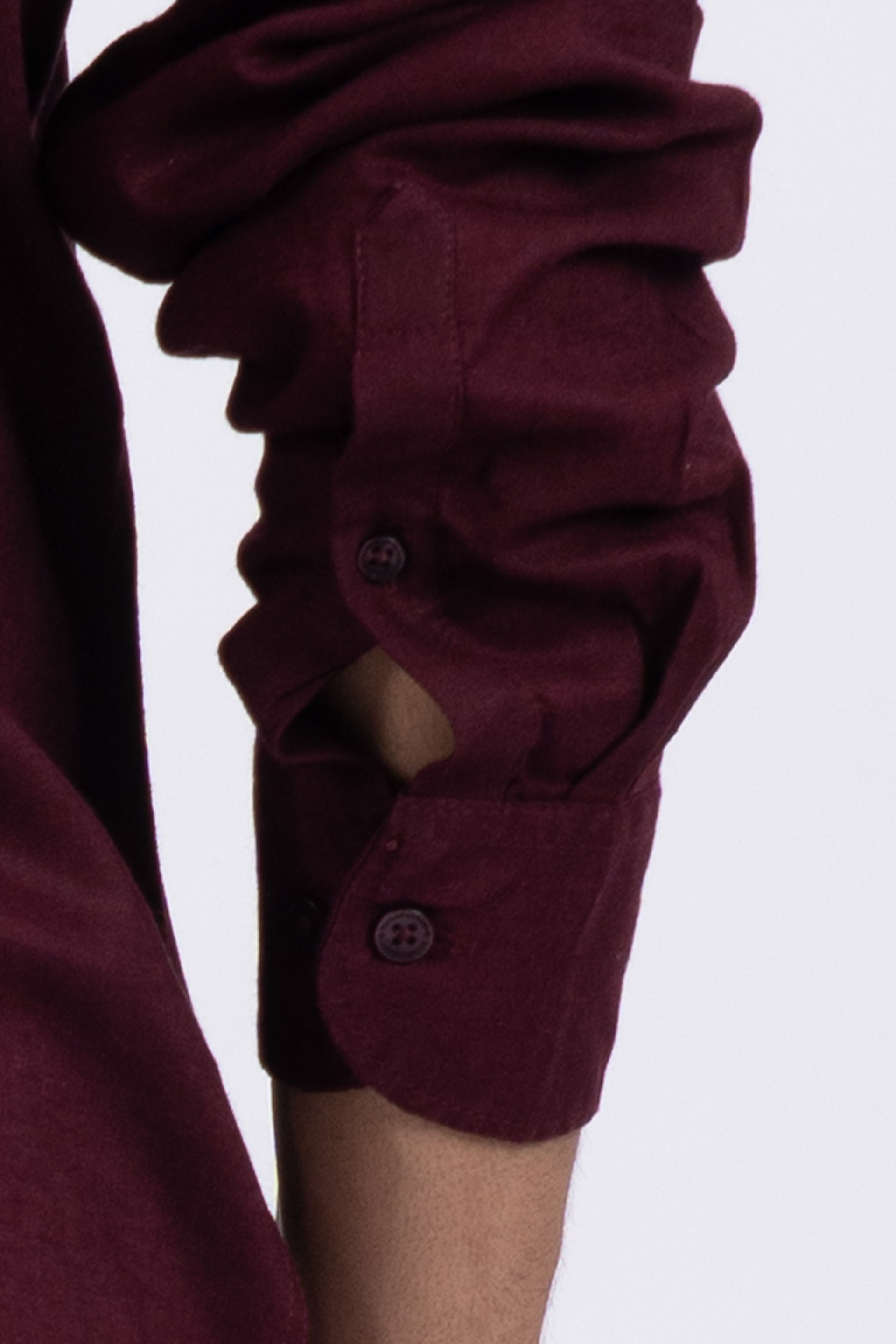 Premium Lyocell Linen Shirt In Maroon
