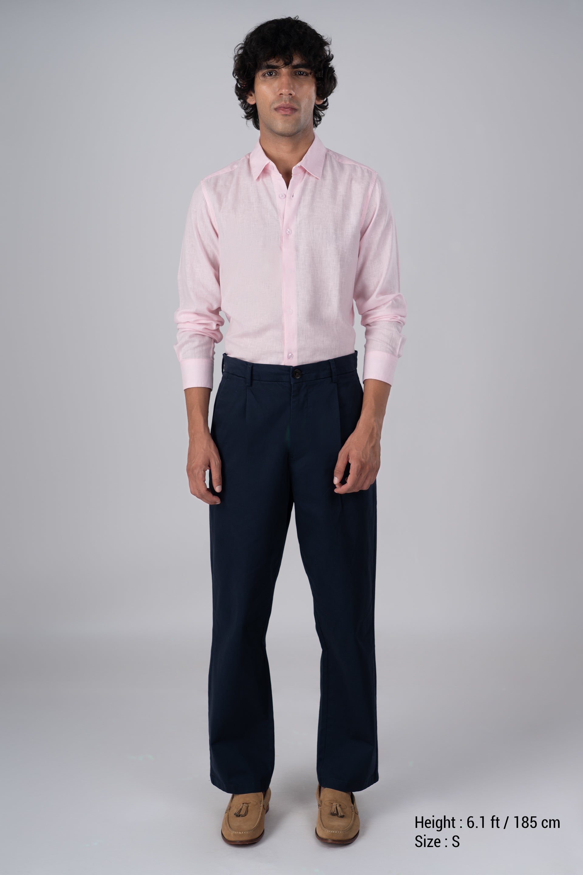 Premium Lyocell Linen Shirt In Pink