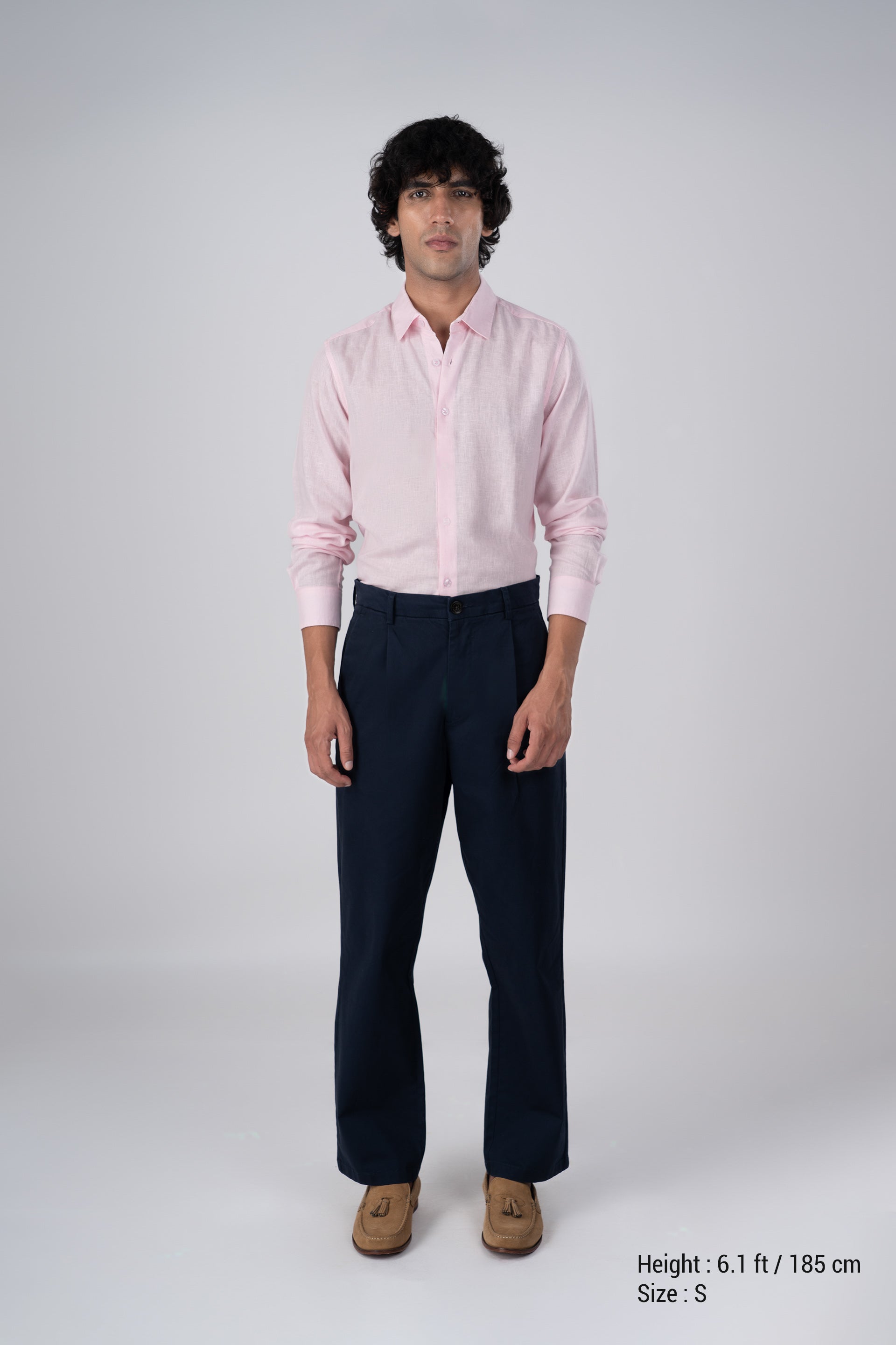 Premium Lyocell Linen Shirt In Pink