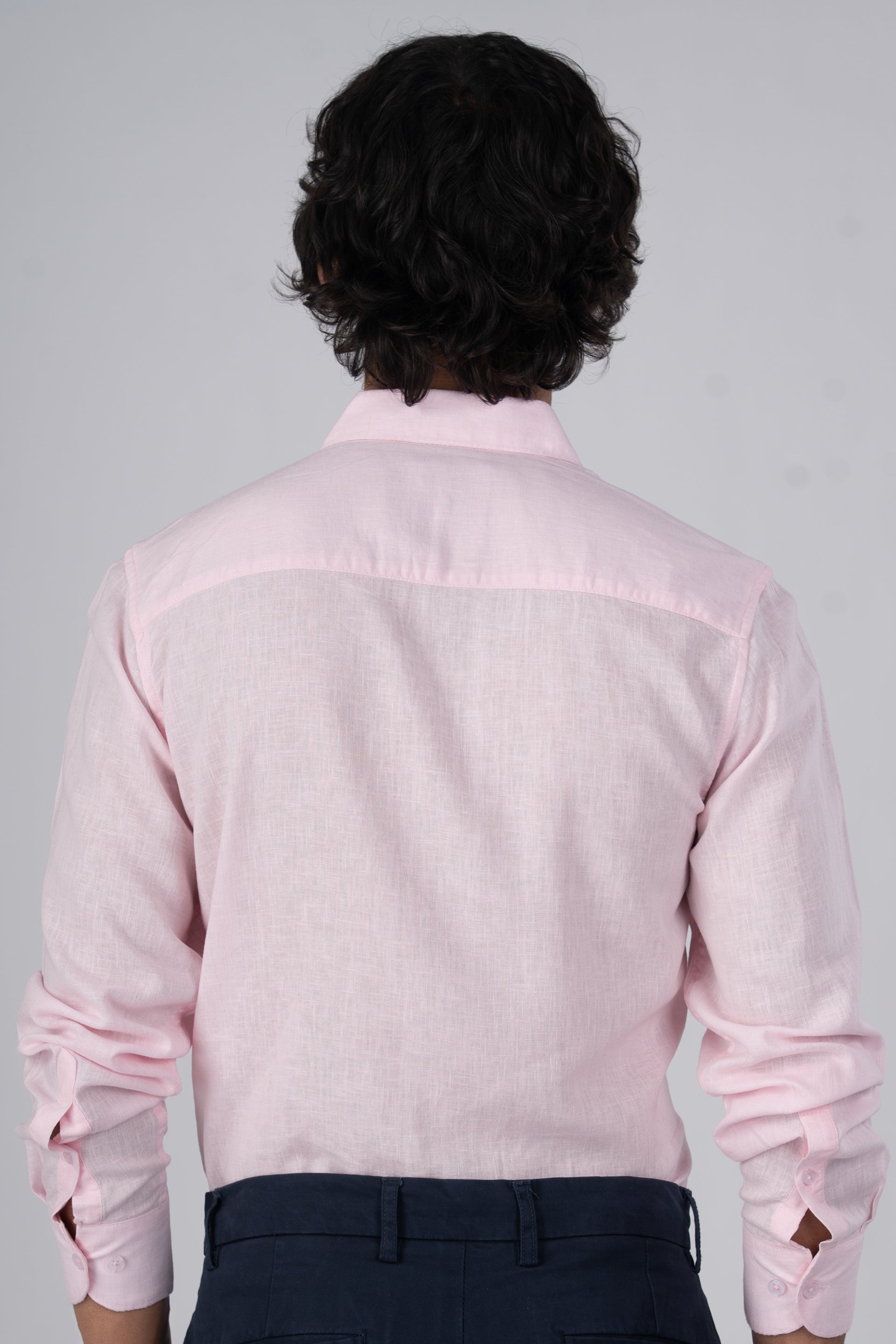 Premium Lyocell Linen Shirt In Pink