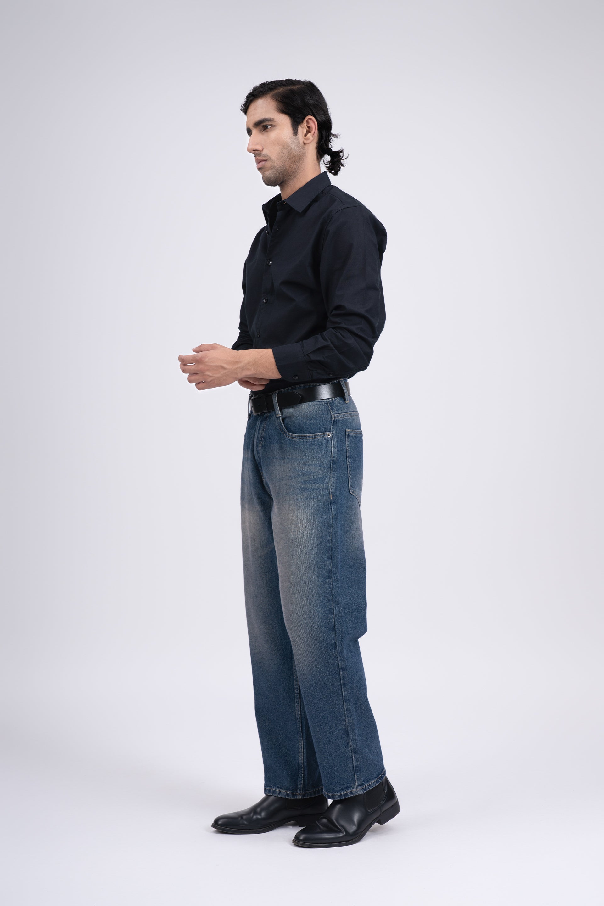Premium Oxford Cotton Shirt In Black