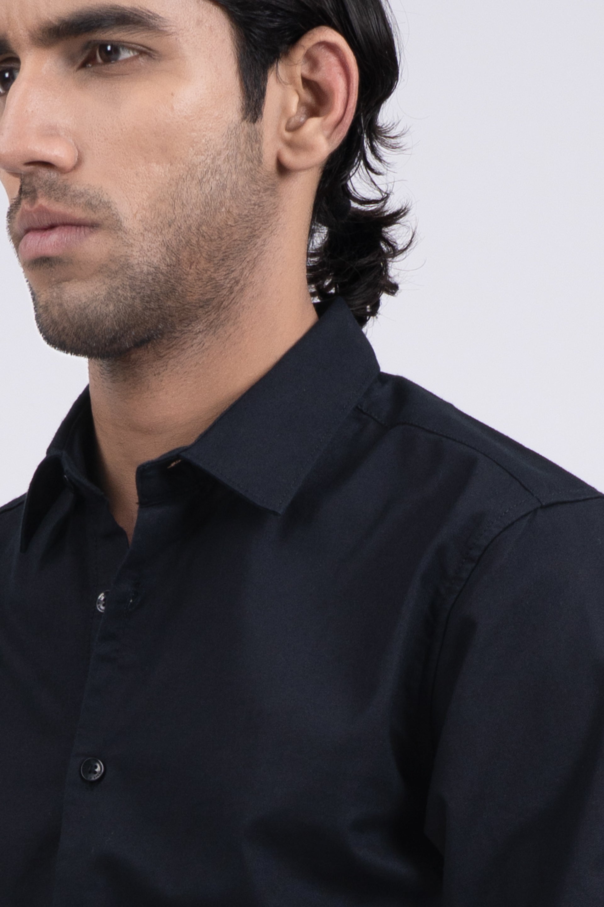 Premium Oxford Cotton Shirt In Black