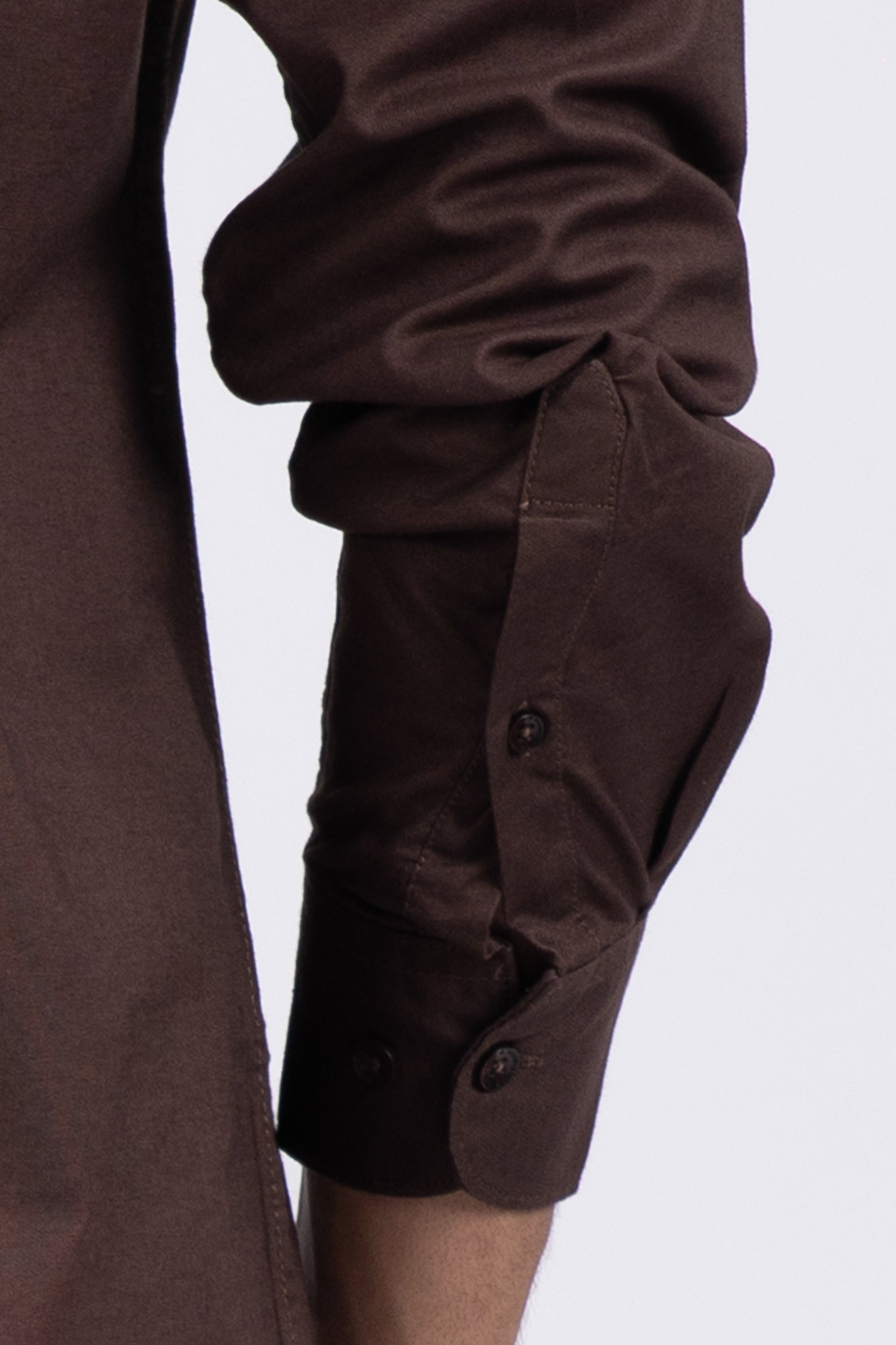 Premium Oxford Cotton Shirt In Brown