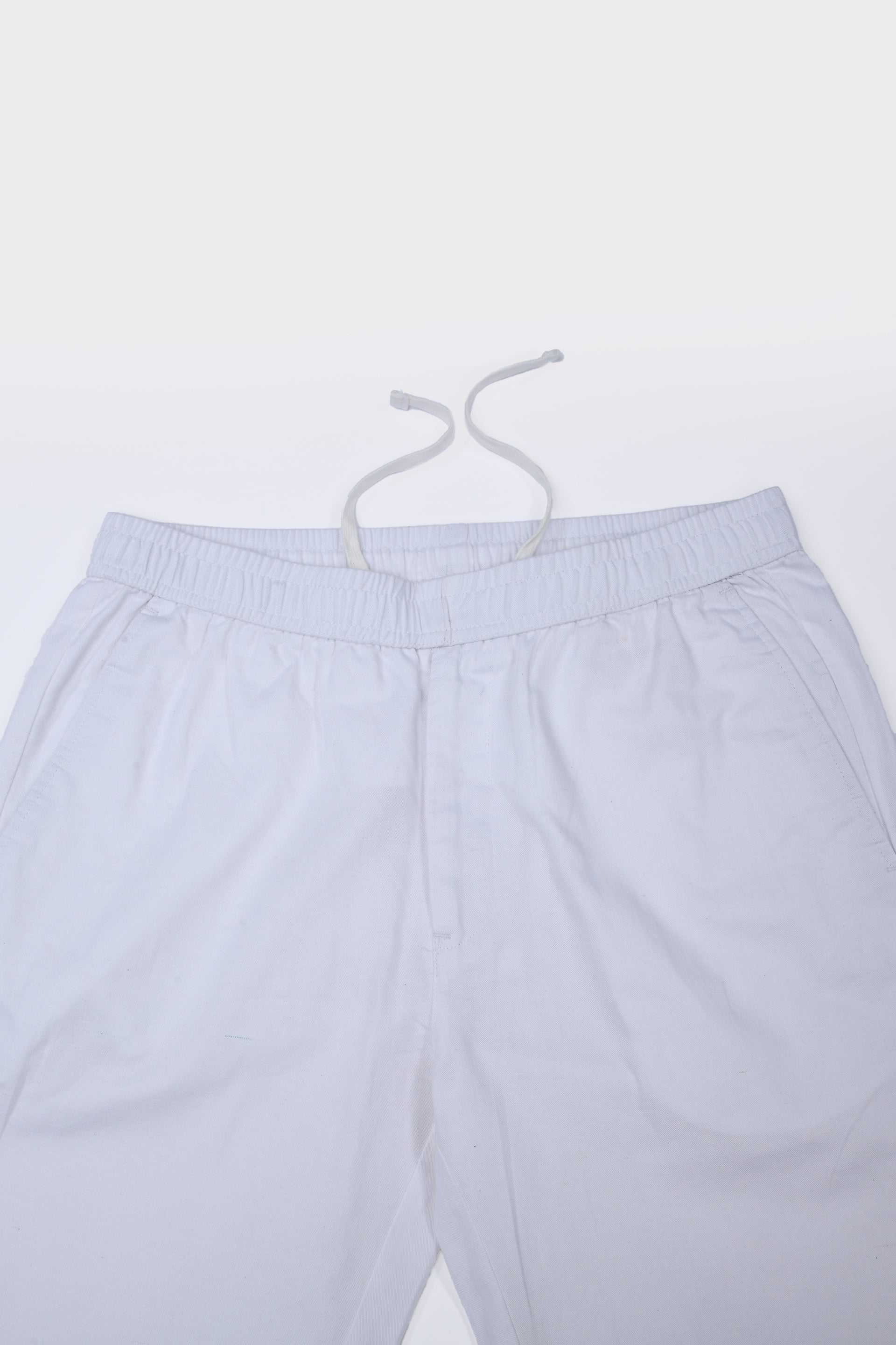 LINEN FUSED TAILORED PANTS IN WHITE