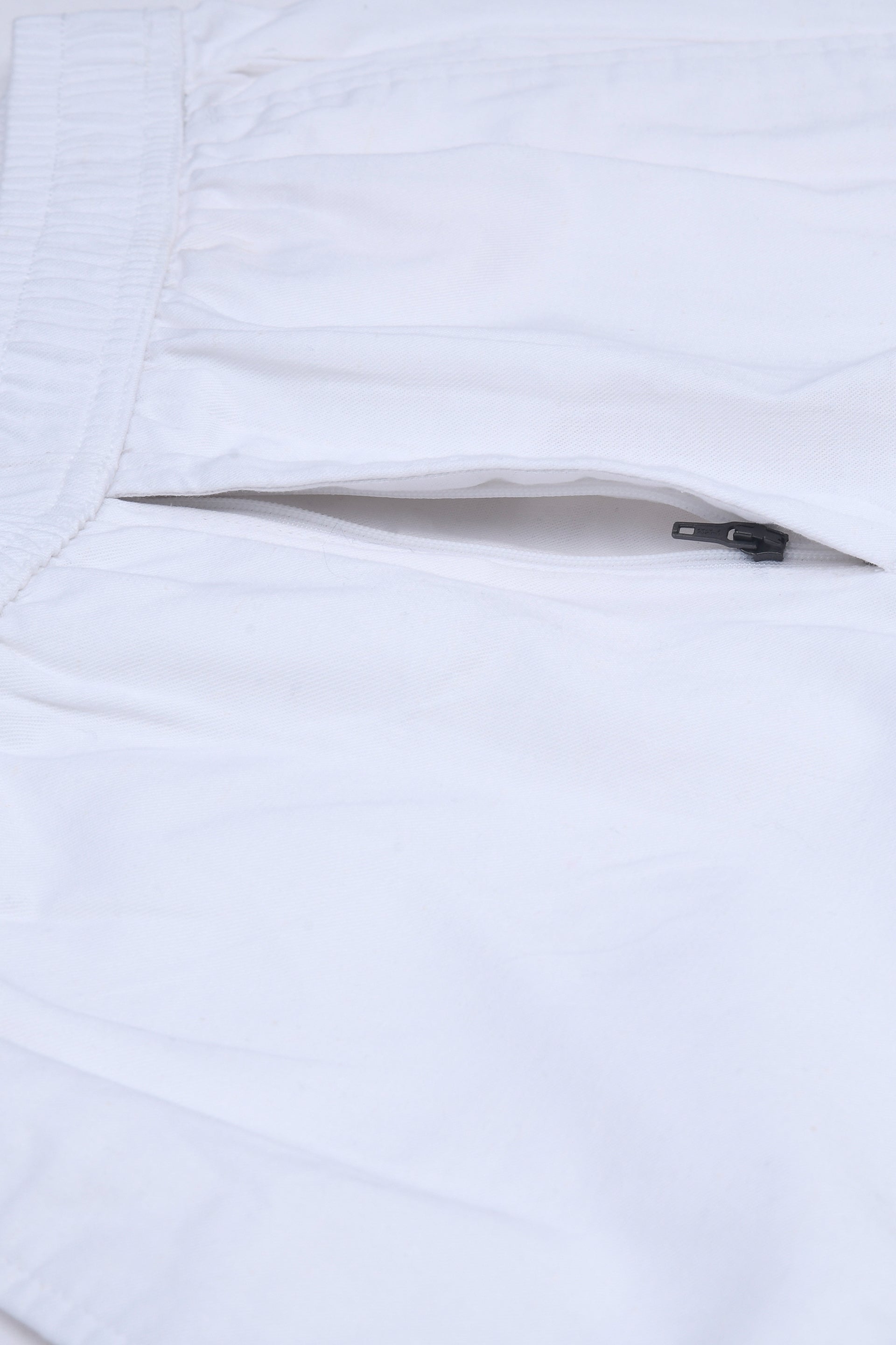 LINEN FUSED TAILORED PANTS IN WHITE