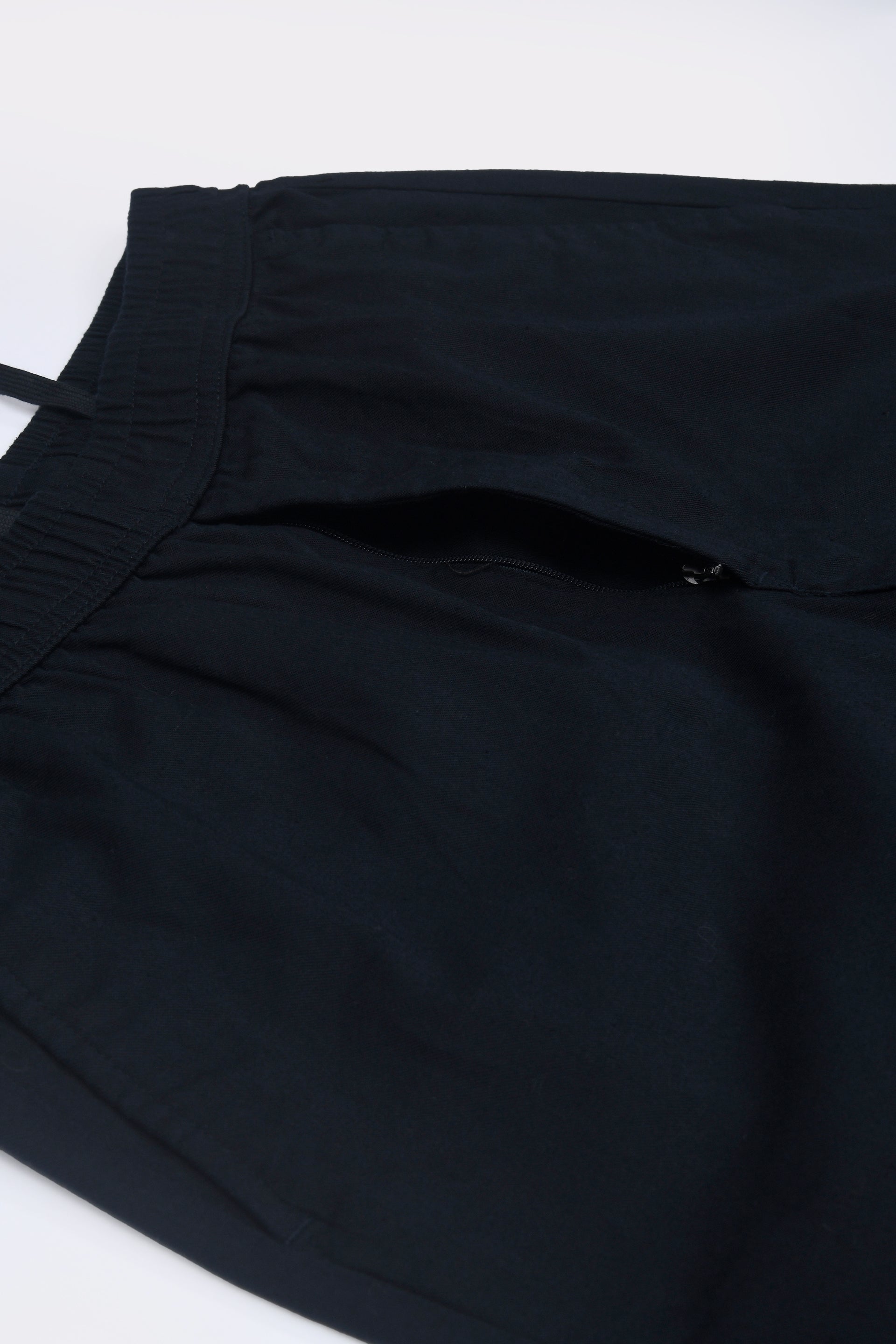 LINEN FUSED TAILORED PANTS IN BLUE