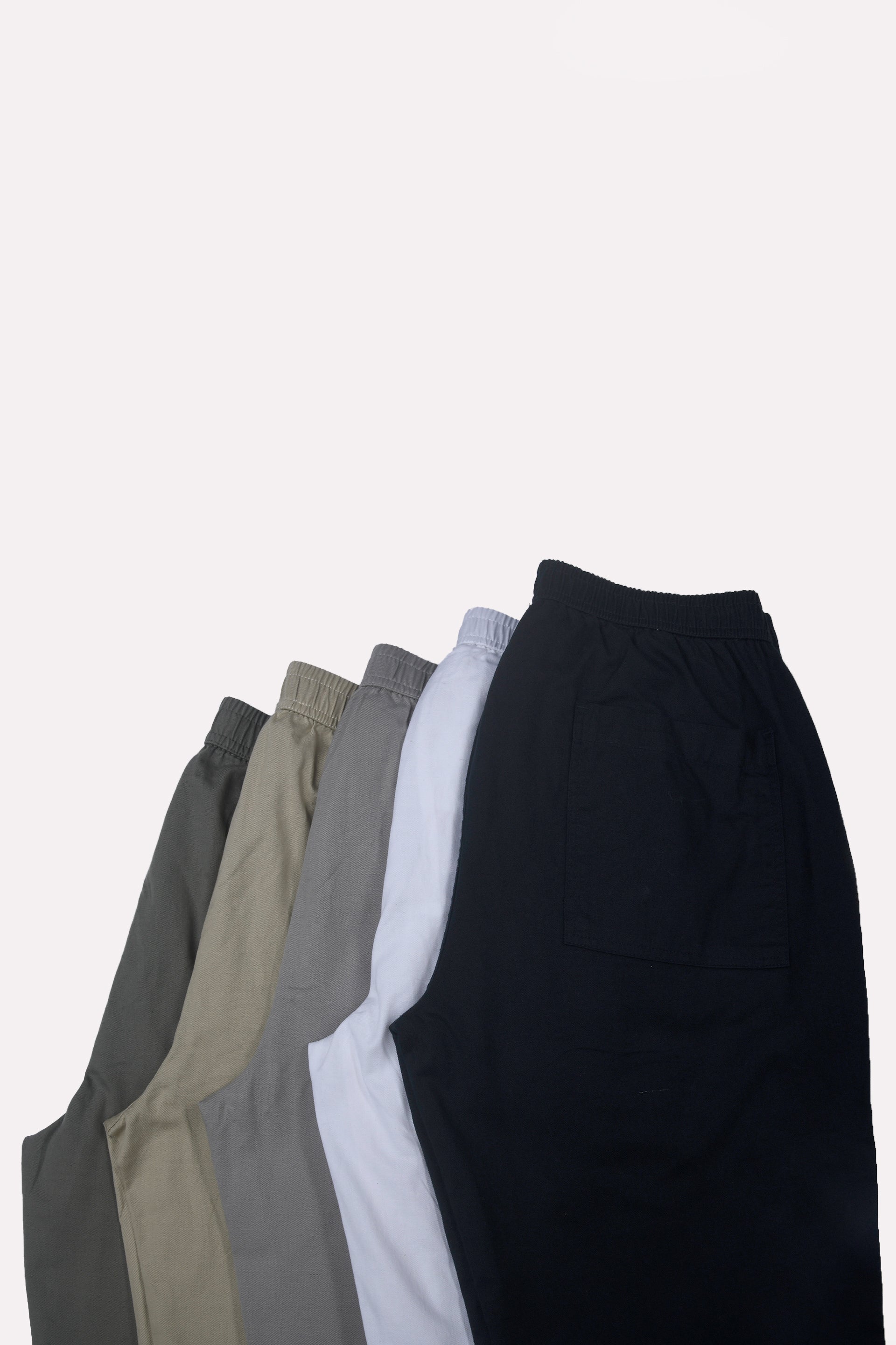 LINEN FUSED TAILORED PANTS IN BLUE