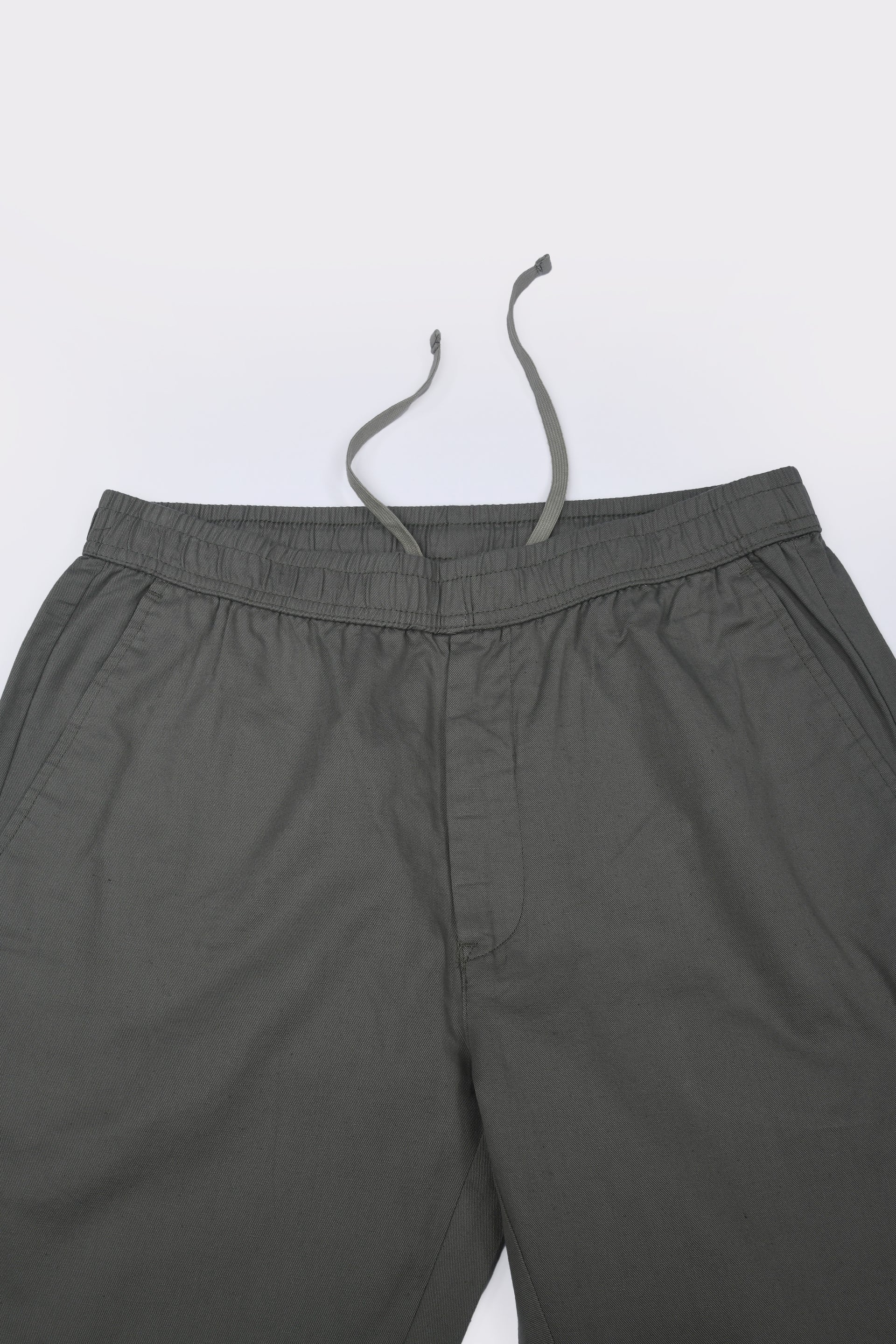LINEN FUSED TAILORED PANTS IN GREEN