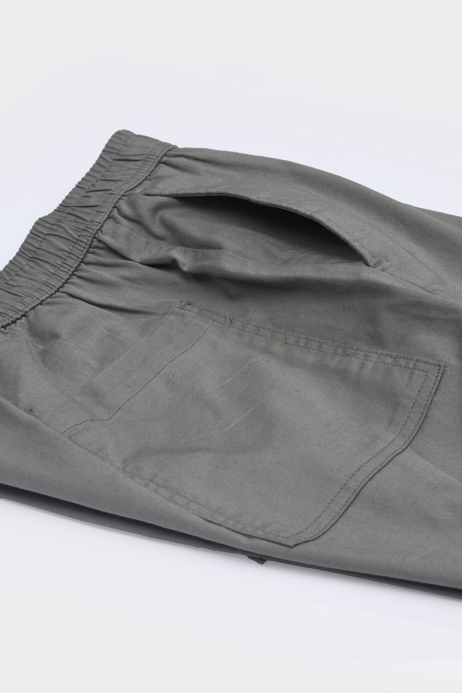 LINEN FUSED TAILORED PANTS IN GREEN