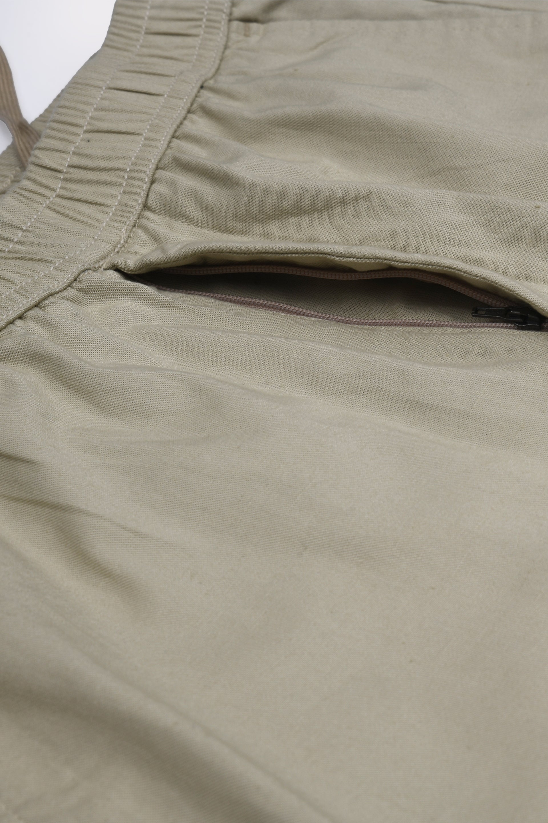 LINEN FUSED TAILORED PANTS IN BEIGE