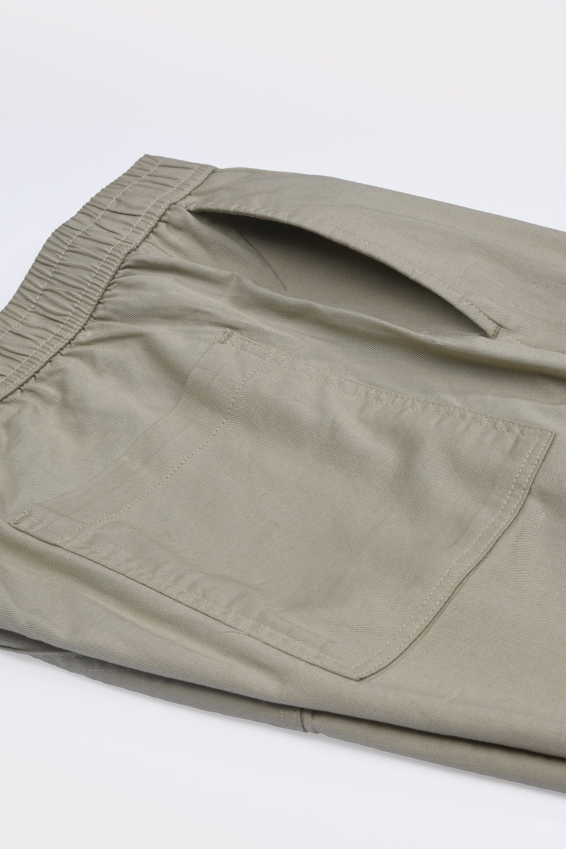 LINEN FUSED TAILORED PANTS IN BEIGE