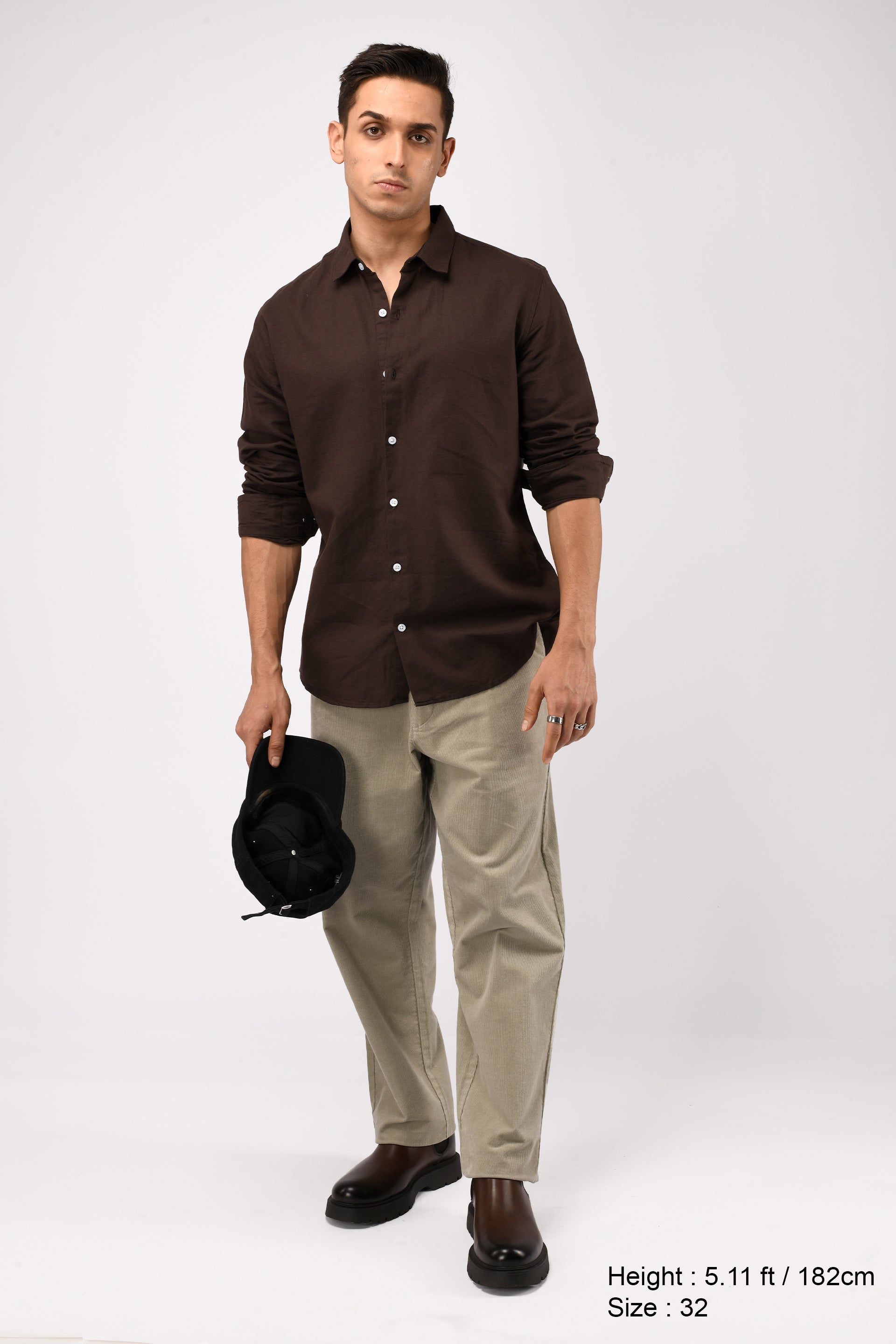 SOFT CORDUROY RELAXED PANTS IN GREY