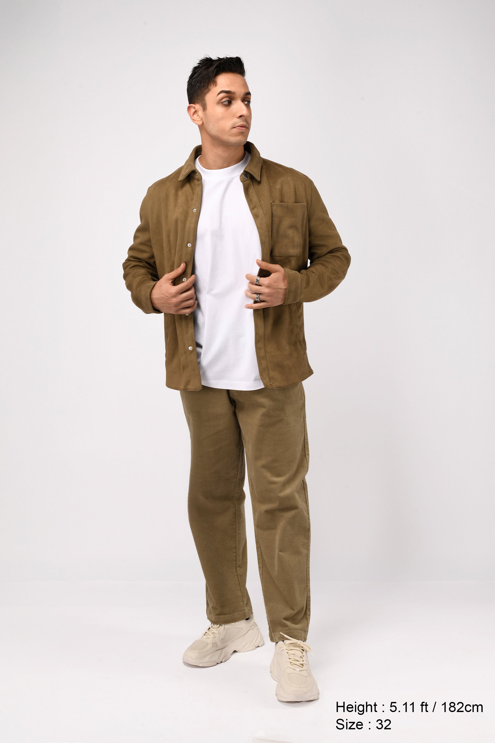 SOFT CORDUROY RELAXED PANTS IN BEIGE