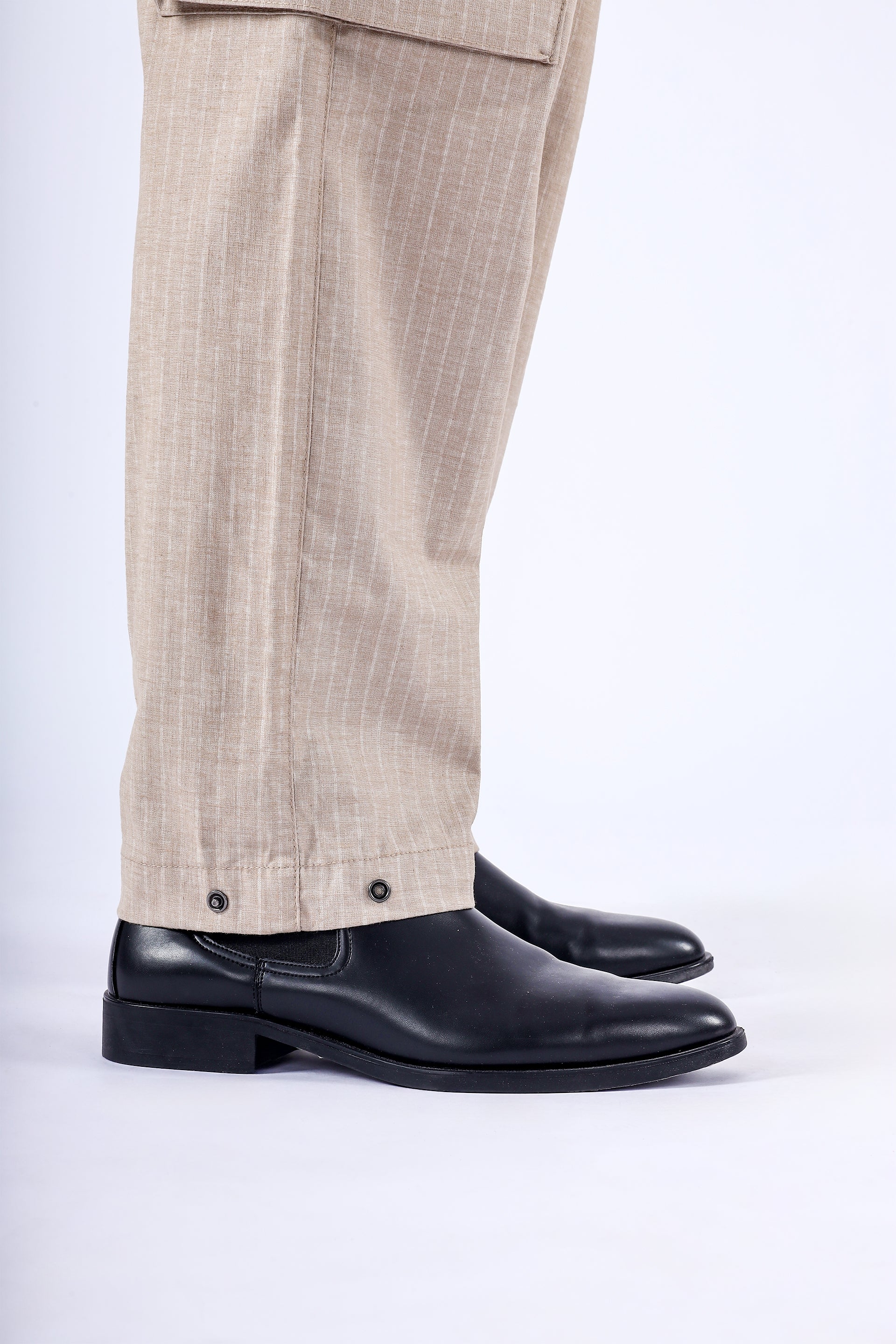 Air Striped Relaxed Cargo Pants In Beige
