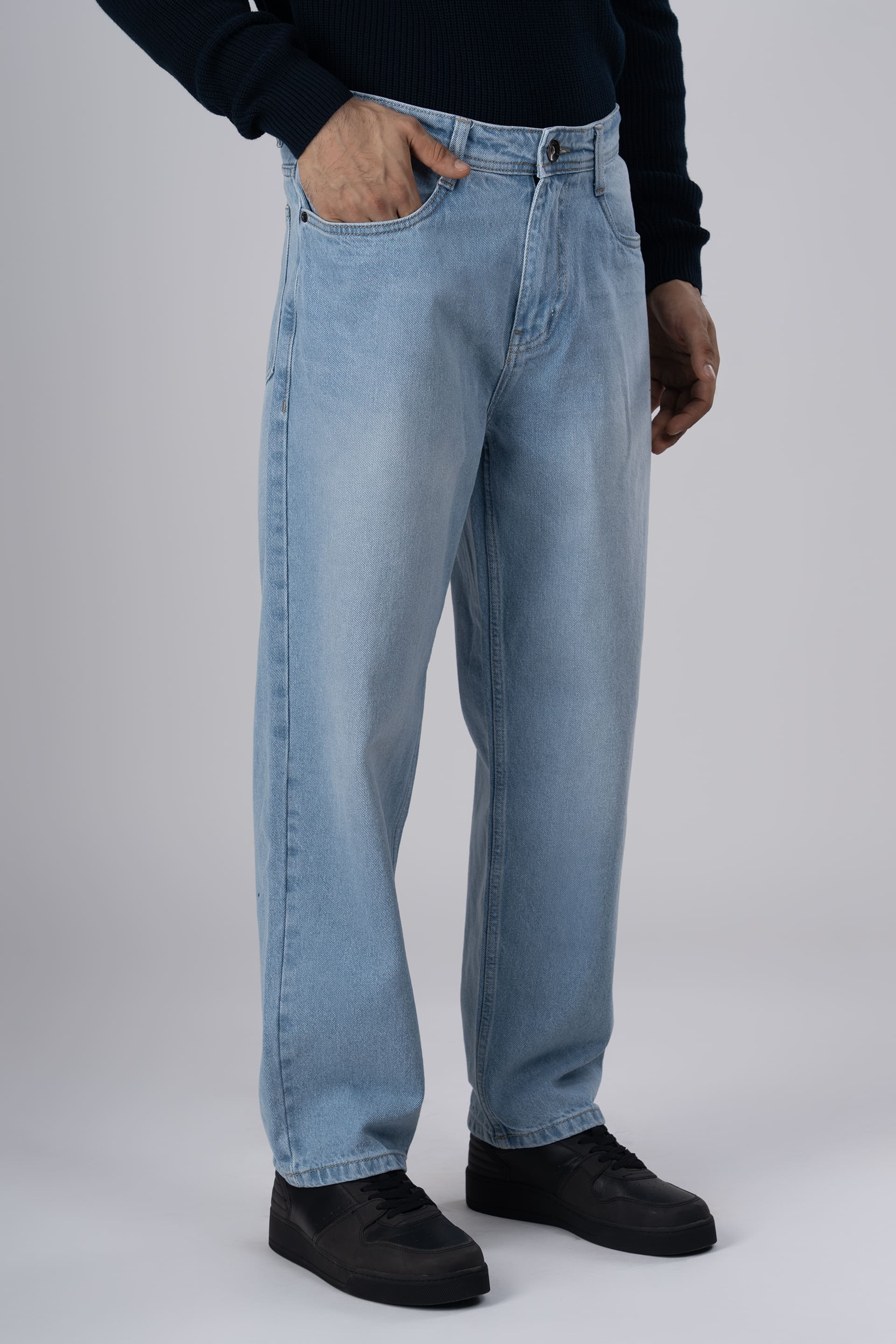 Classic Edge Relaxed Denim In Light Blue