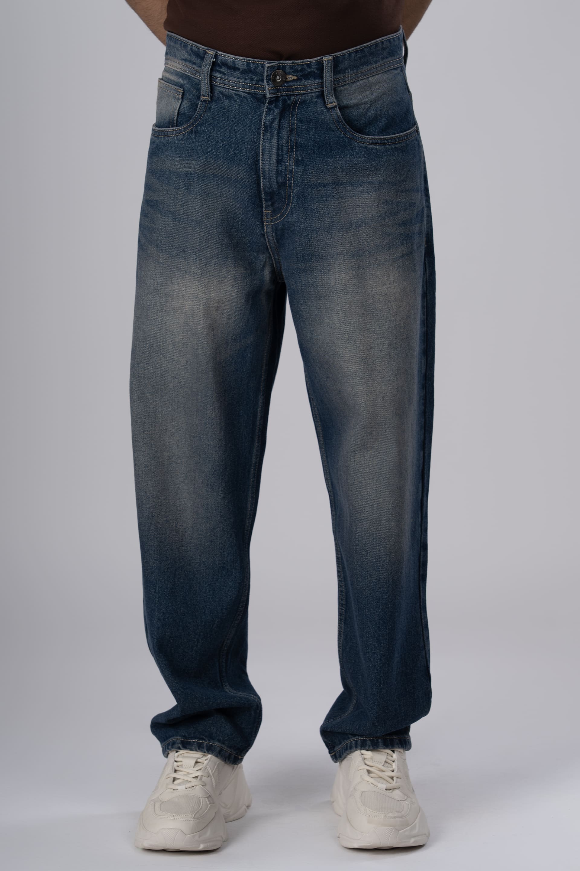 Classic Edge Relaxed Denim In Dark Blue