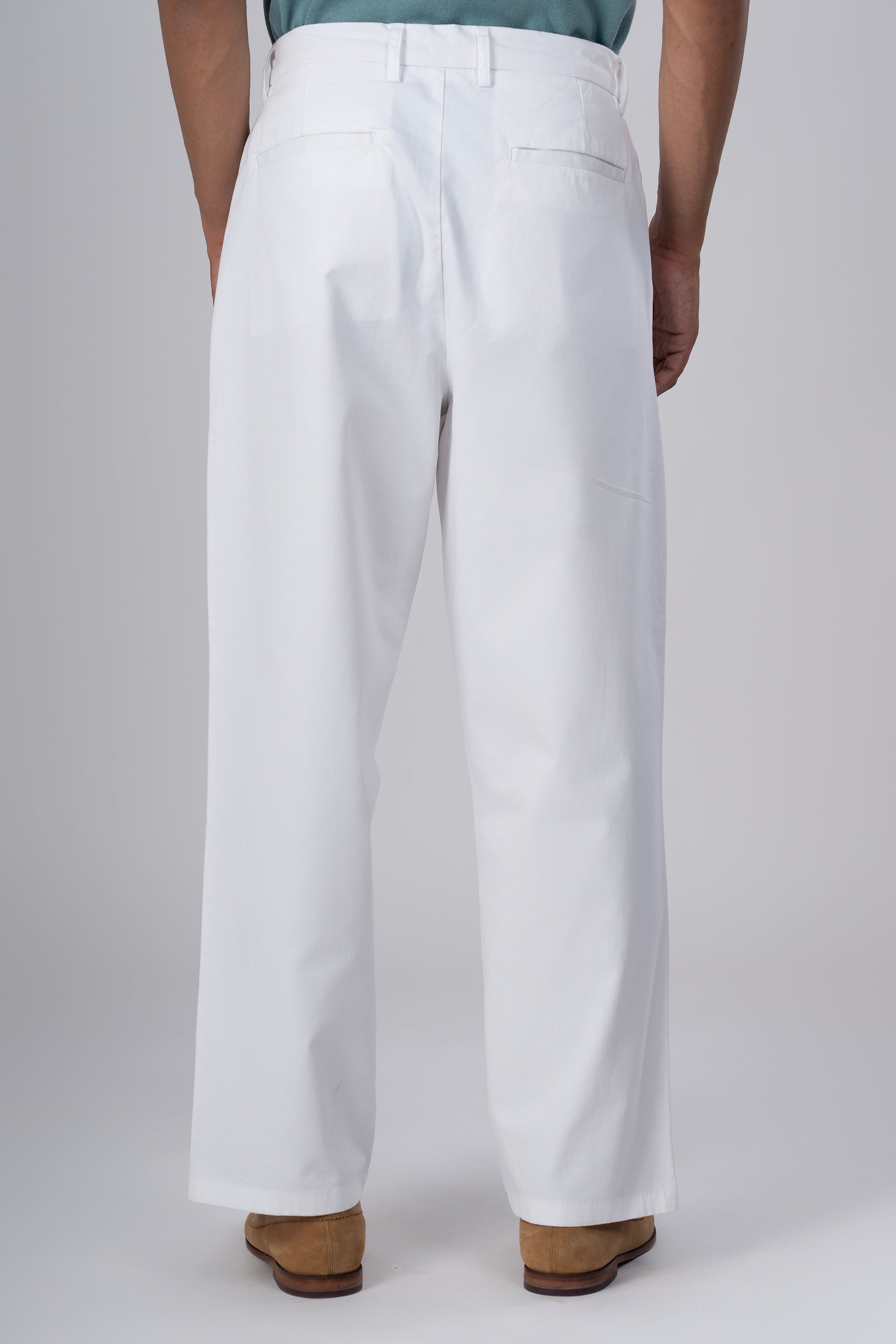 Premium Signature Relaxed Chinos In White