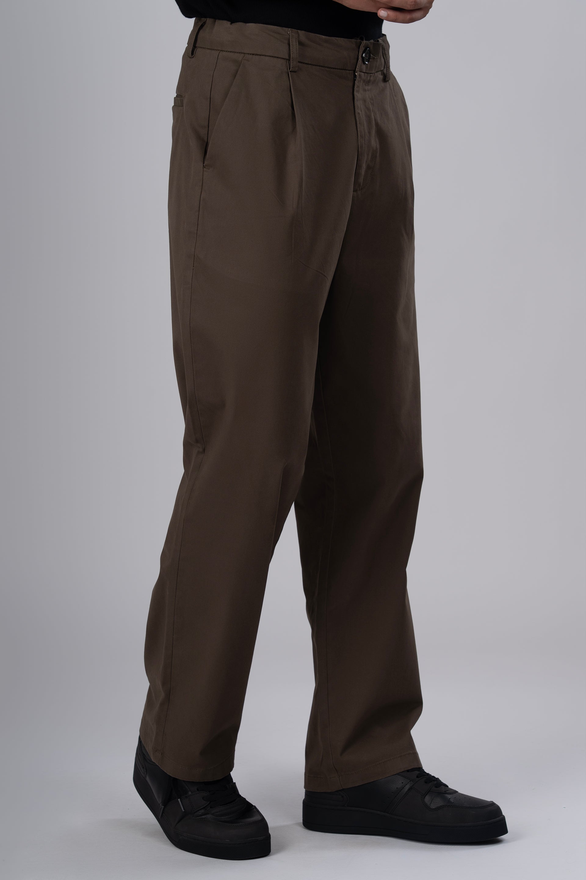 Premium Signature Relaxed Chinos In Brown
