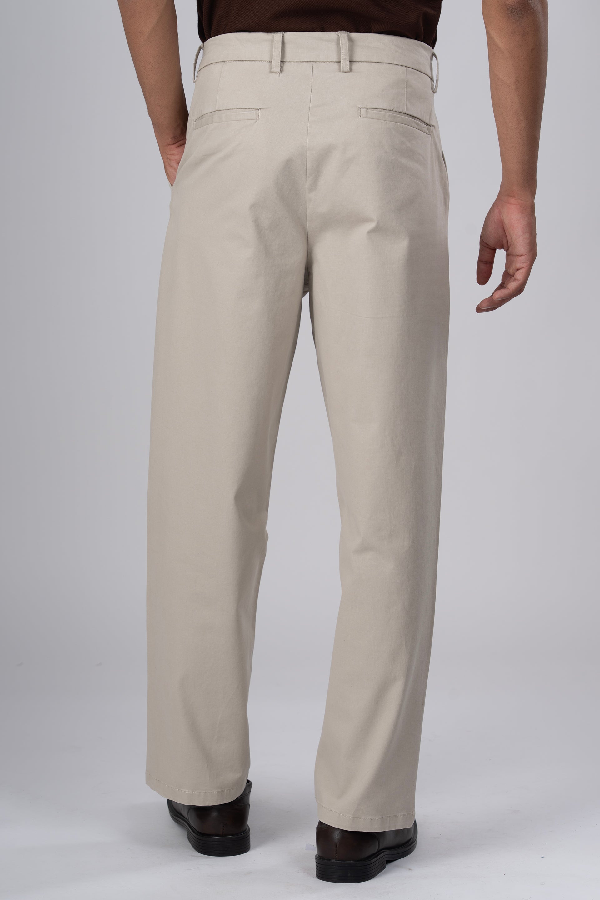 Premium Signature Relaxed Chinos In Beige