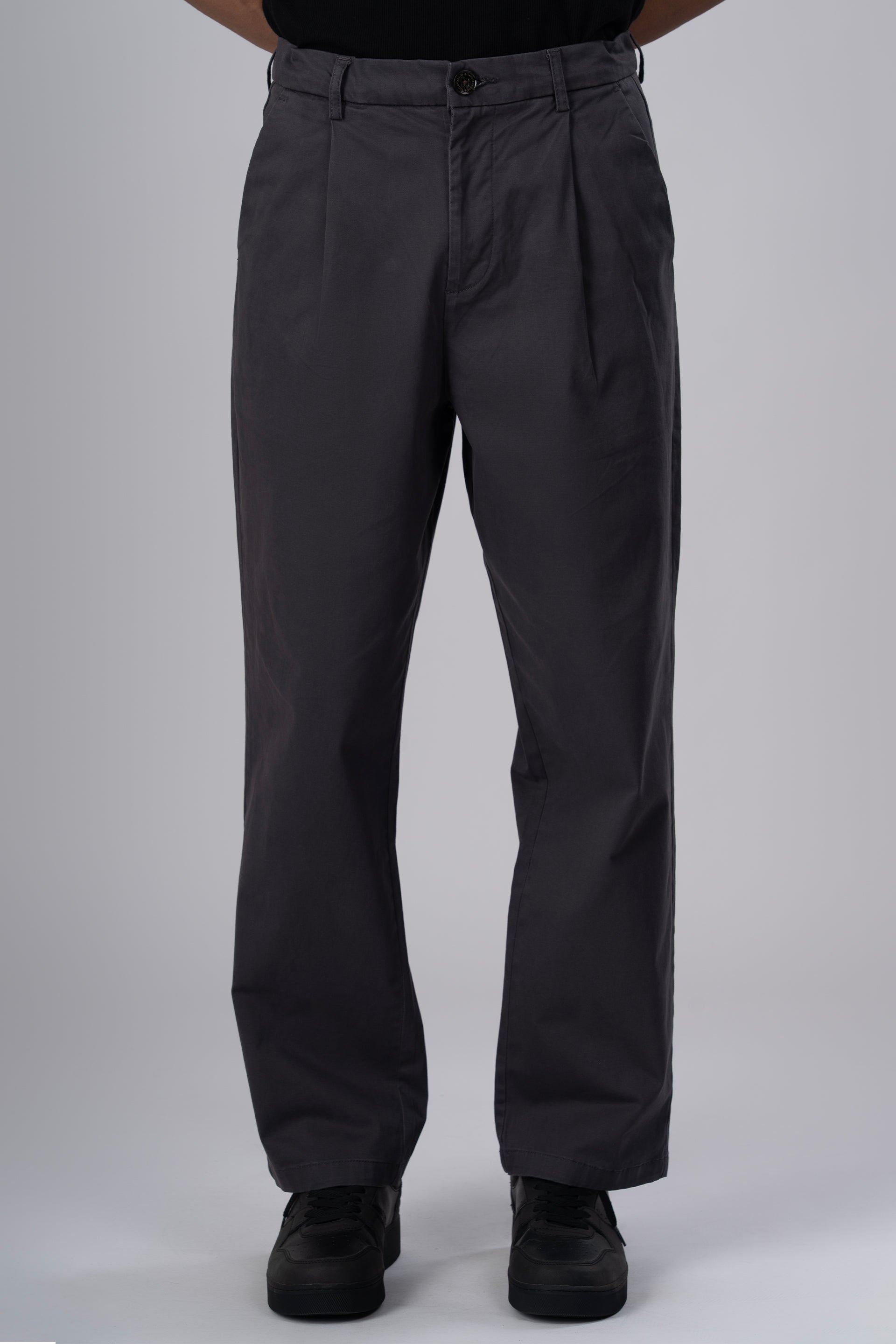 Premium Signature Relaxed Chinos In Grey