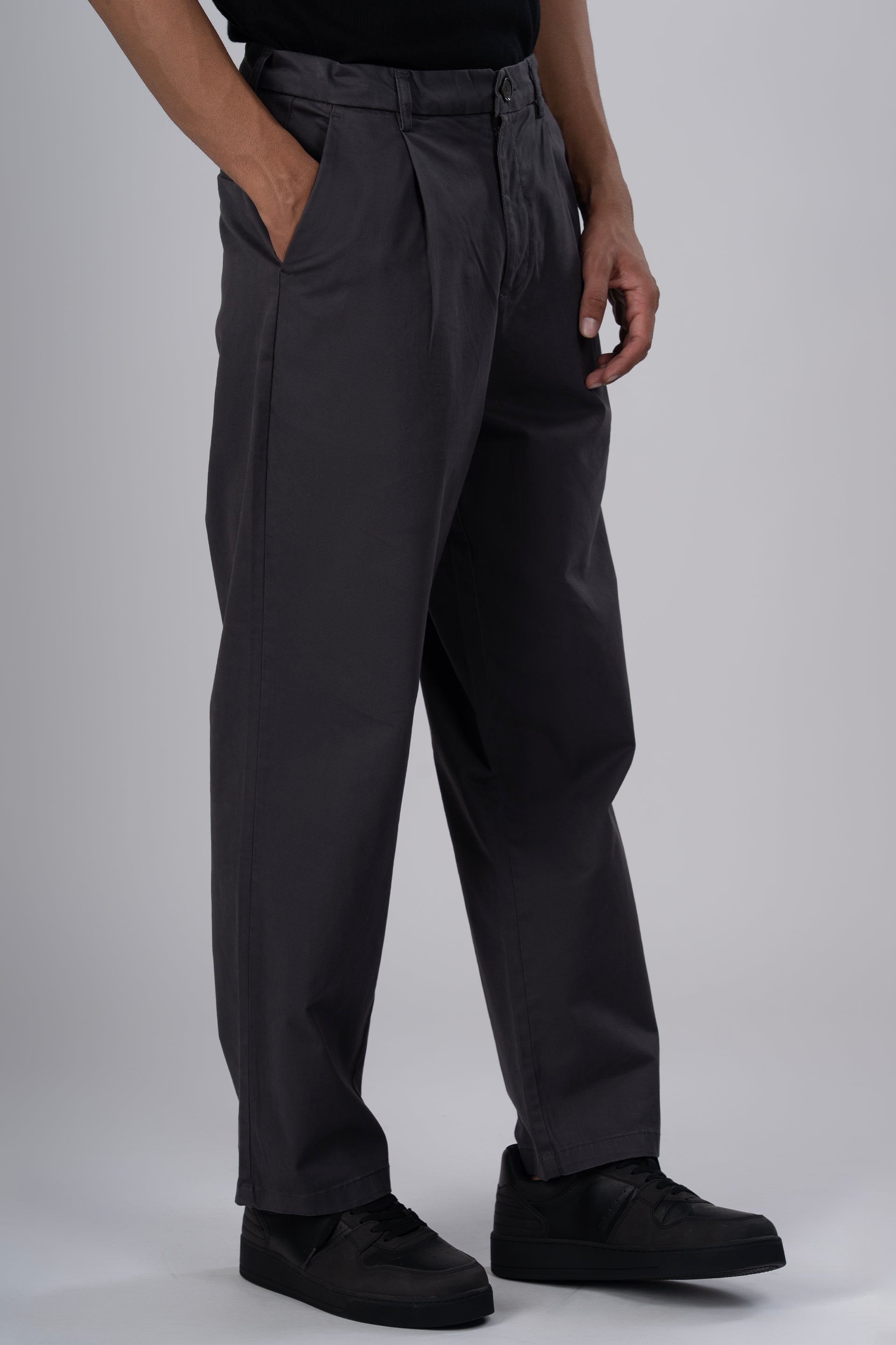 Premium Signature Relaxed Chinos In Grey