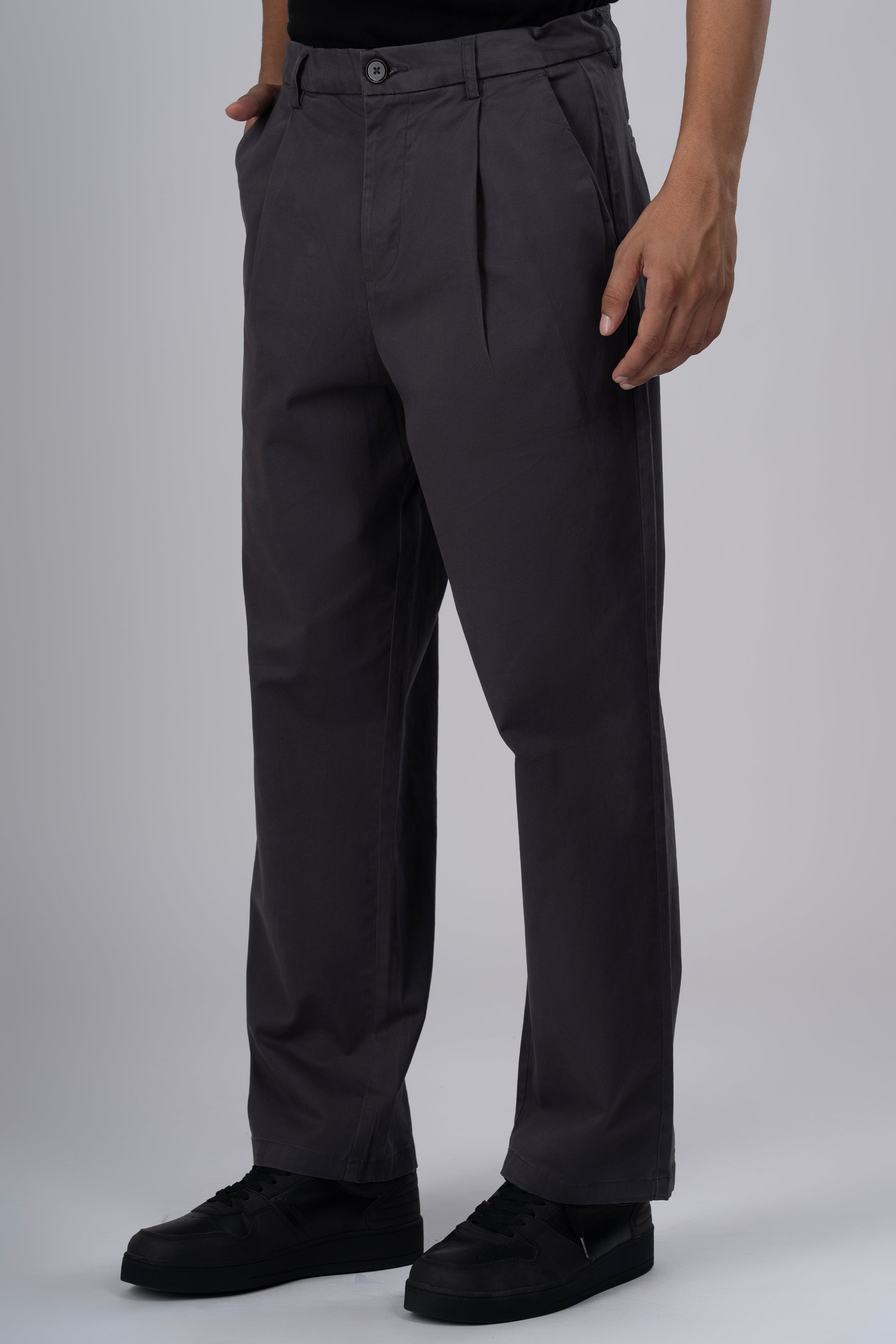 Premium Signature Relaxed Chinos In Grey