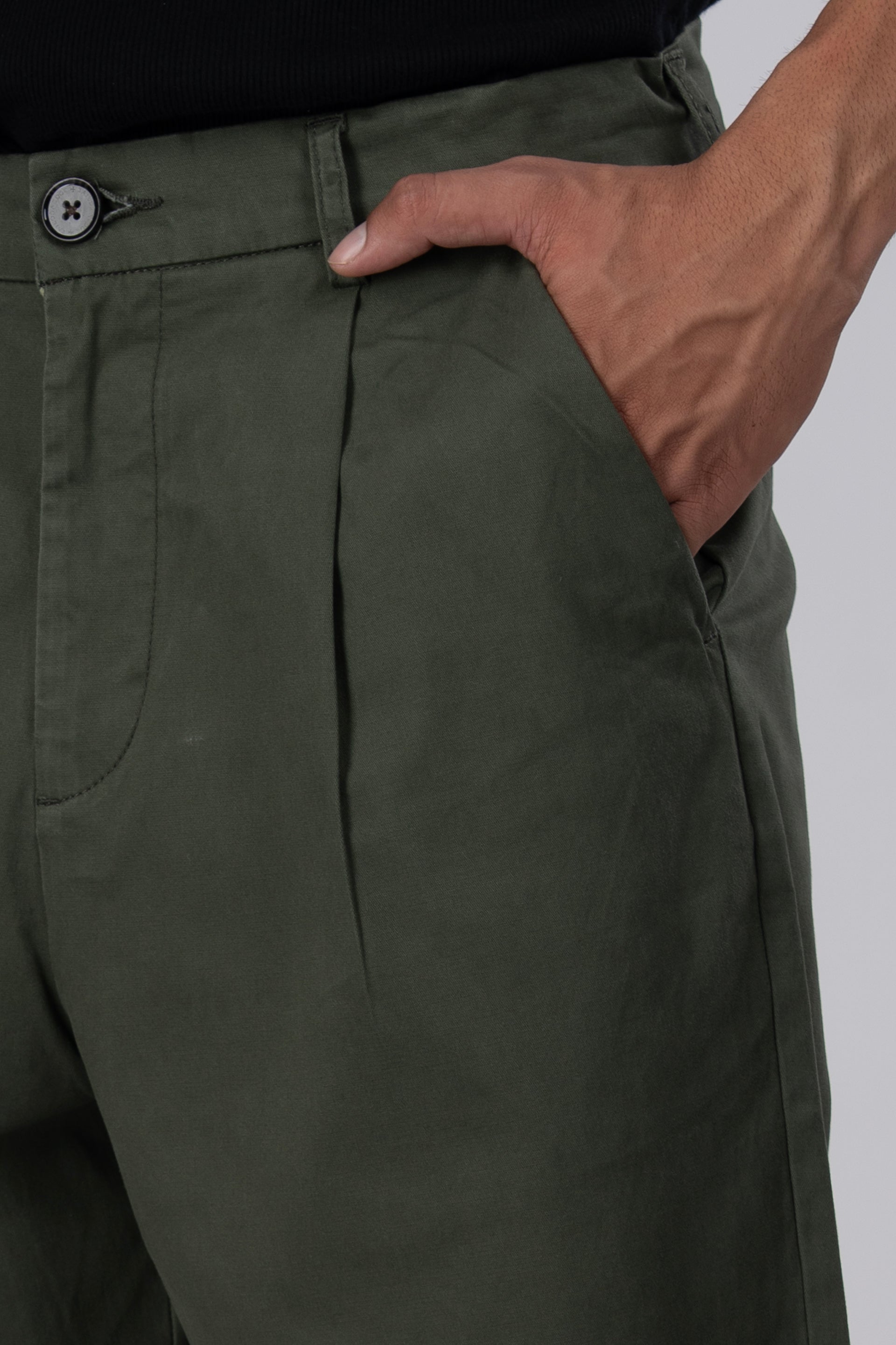 Premium Signature Relaxed Chinos In Olive