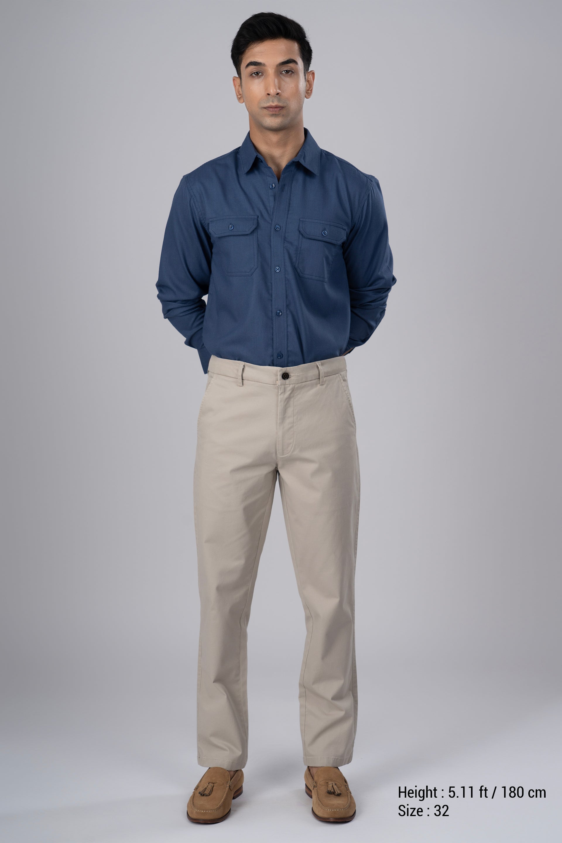 Premium Signature Tailored Chinos In Beige