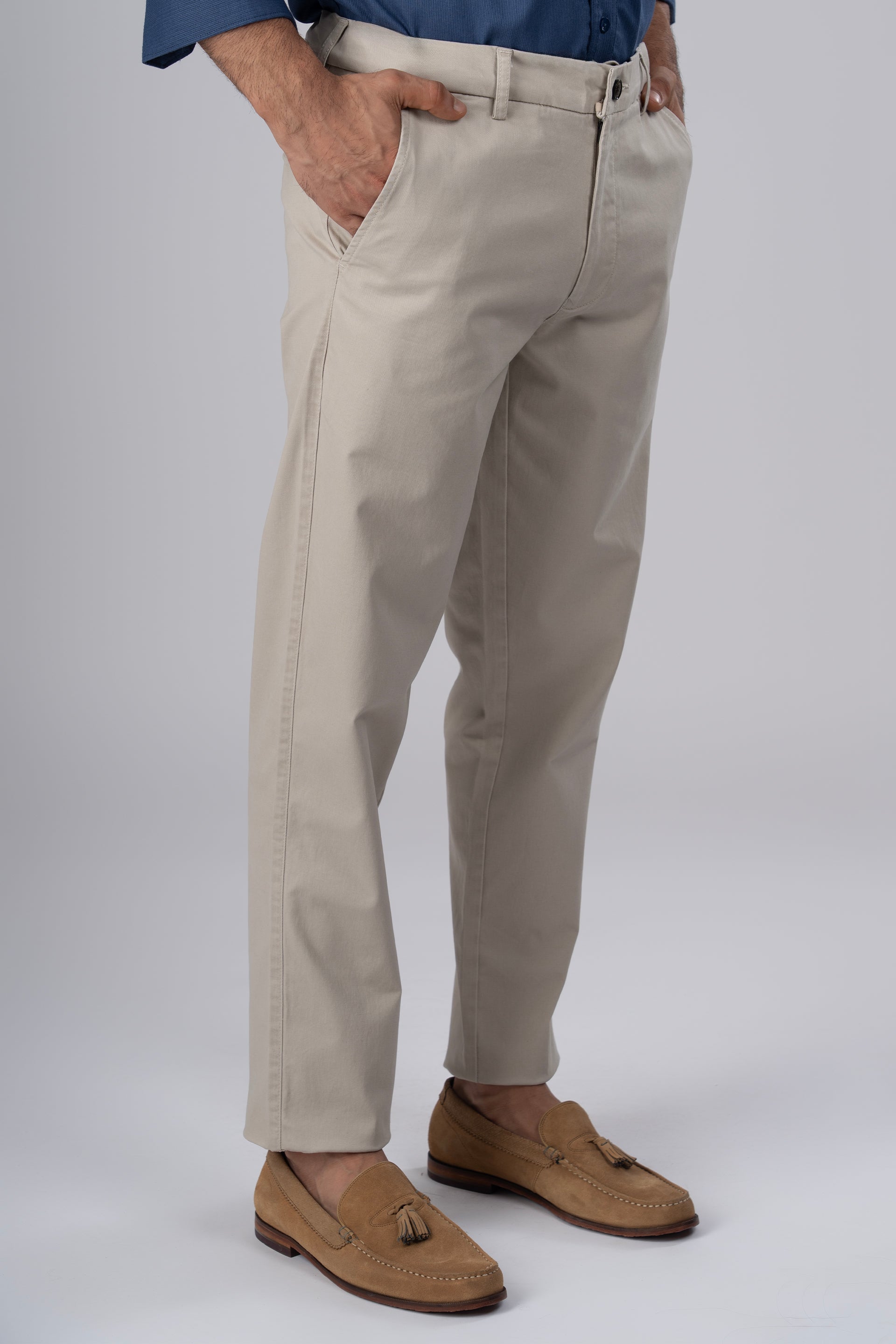 Premium Signature Tailored Chinos In Beige