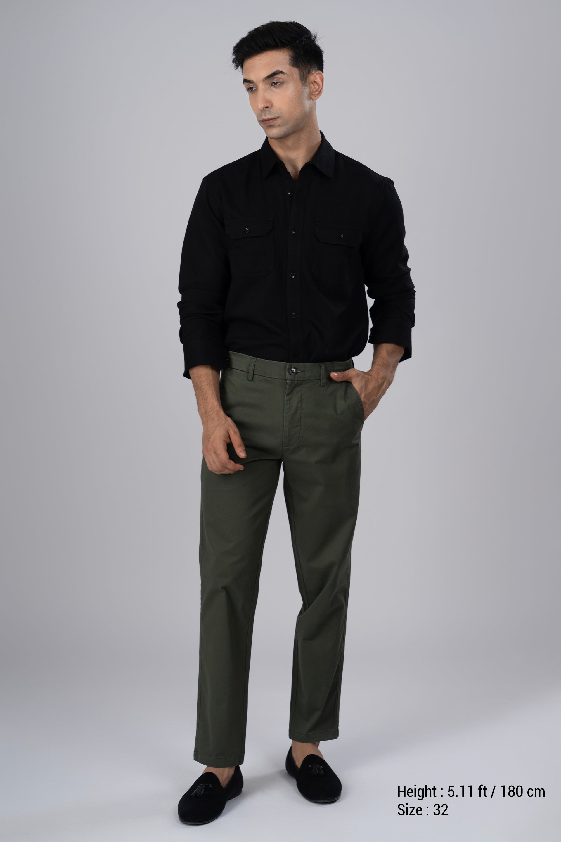 Premium Signature Tailored Chinos In Olive