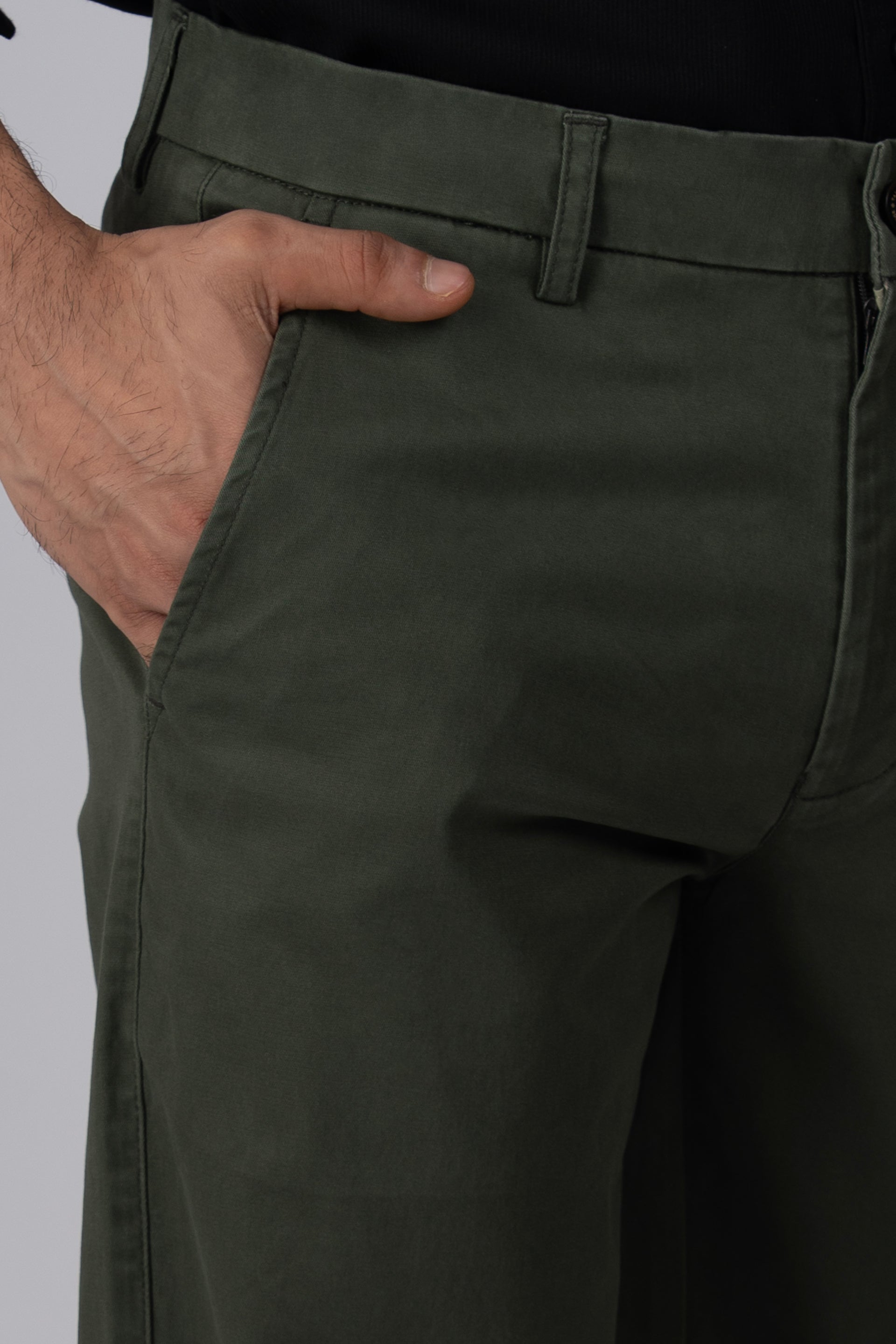 Premium Signature Tailored Chinos In Olive