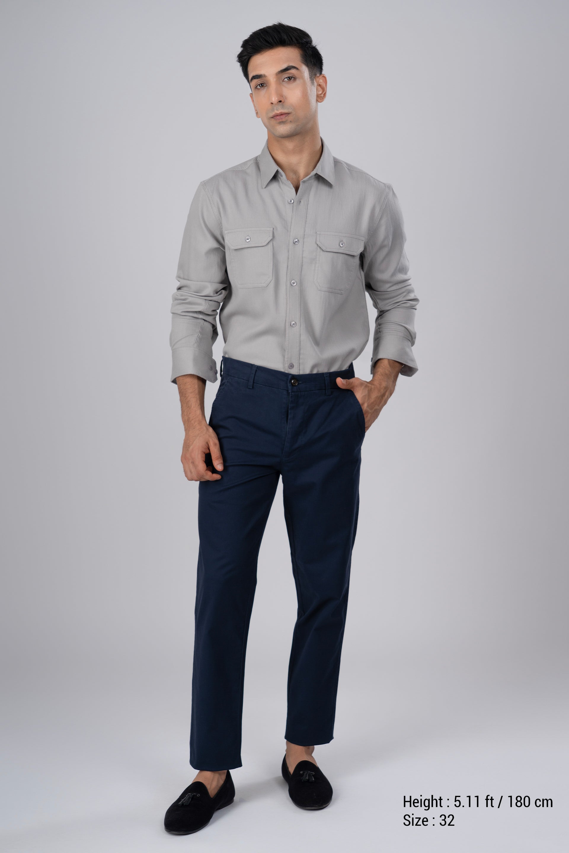 Premium Signature Tailored Chinos In Navy