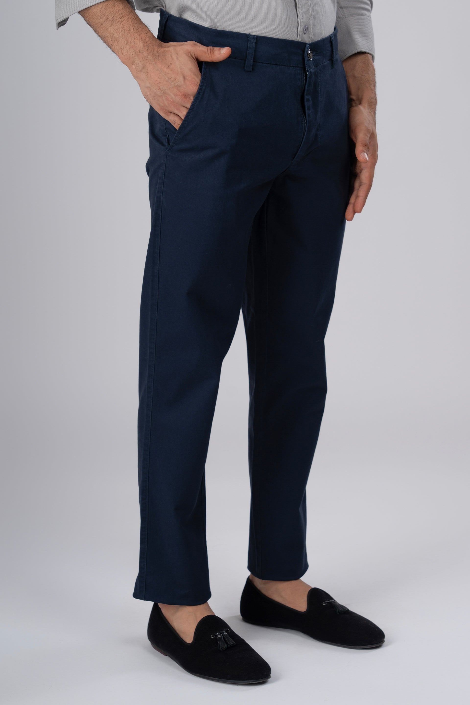 Premium Signature Tailored Chinos In Navy