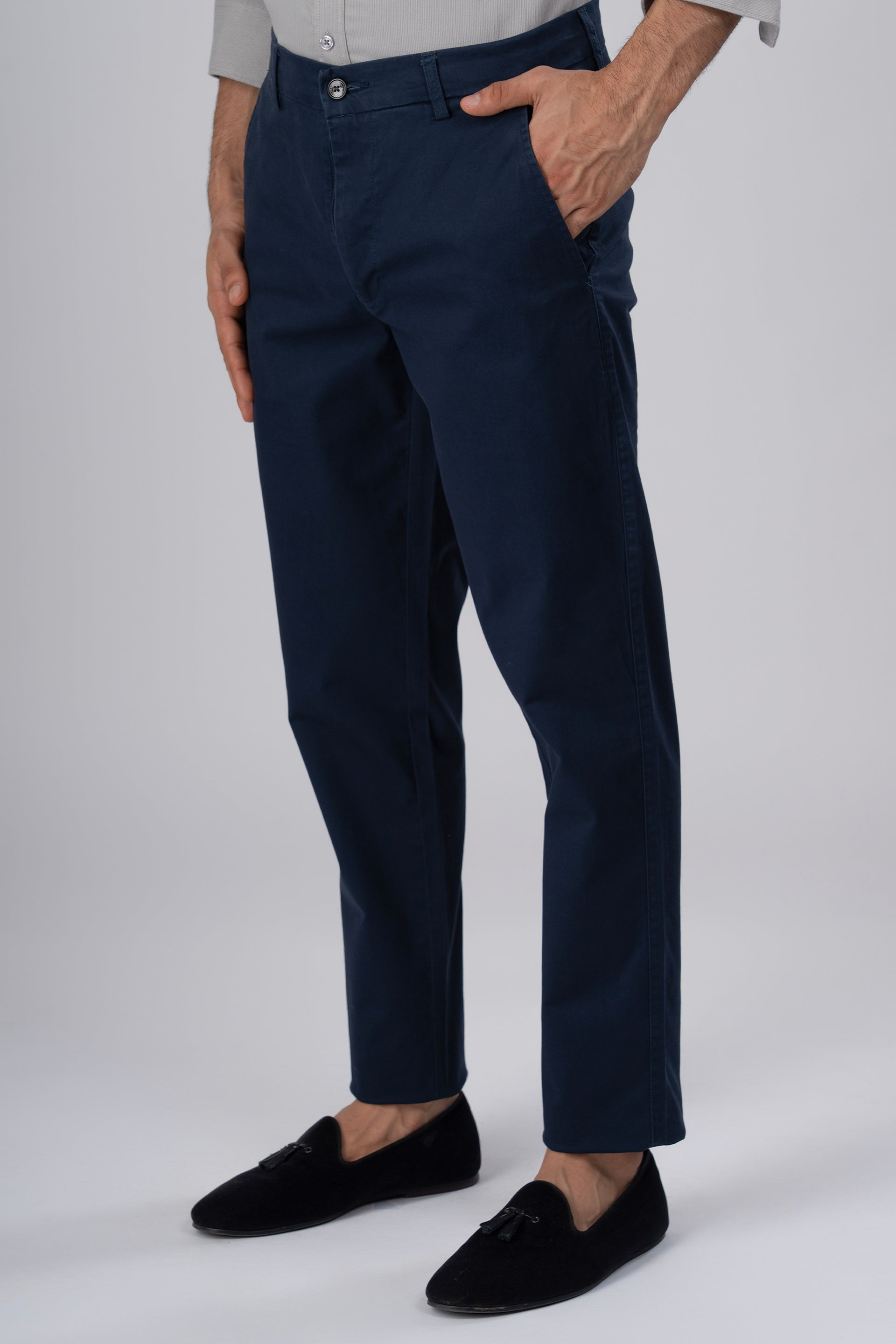 Premium Signature Tailored Chinos In Navy