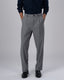 Easy Iron Striped Relaxed Trousers In Light Grey
