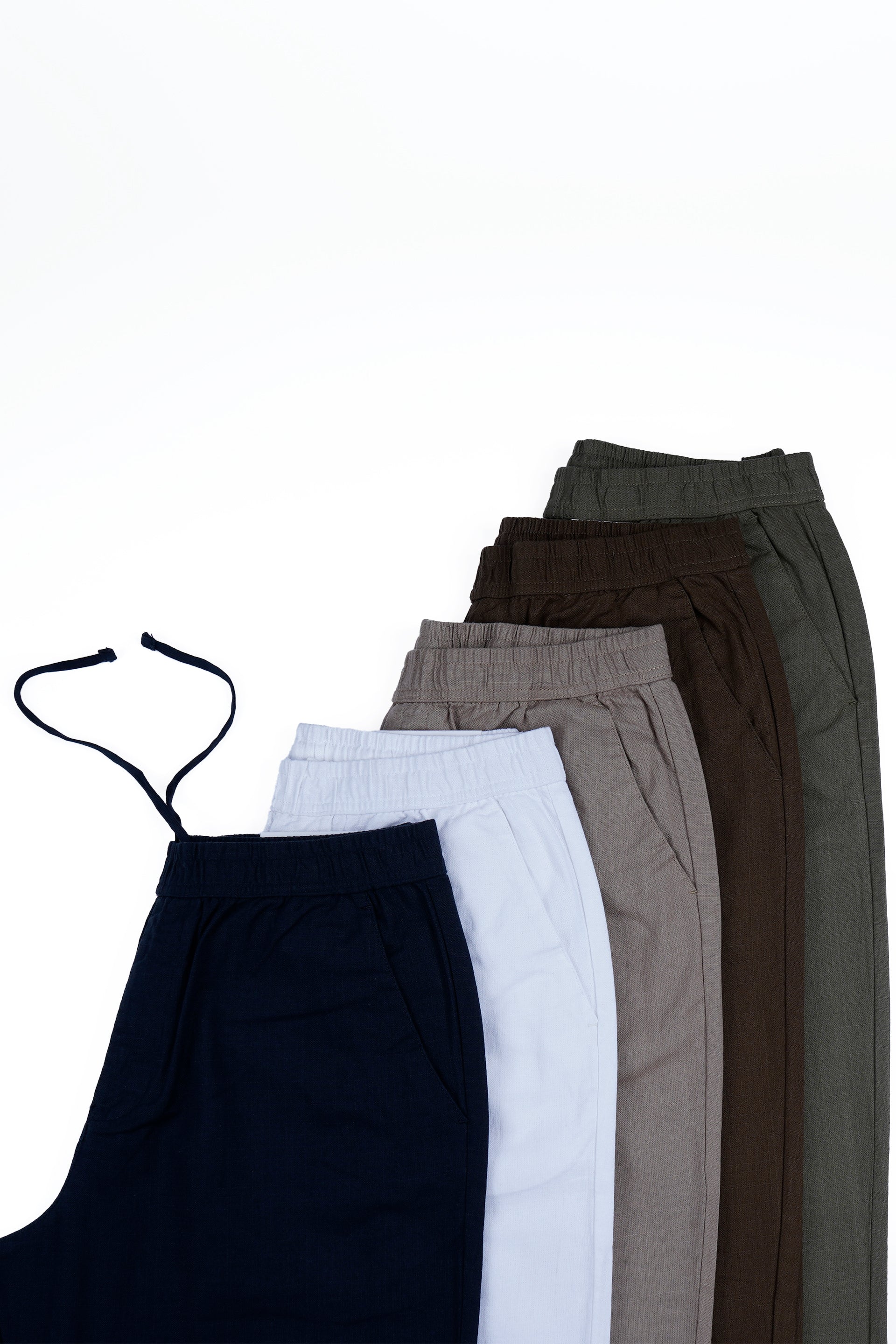 Raw Slub Relaxed Flexiwaist Pants In Blue