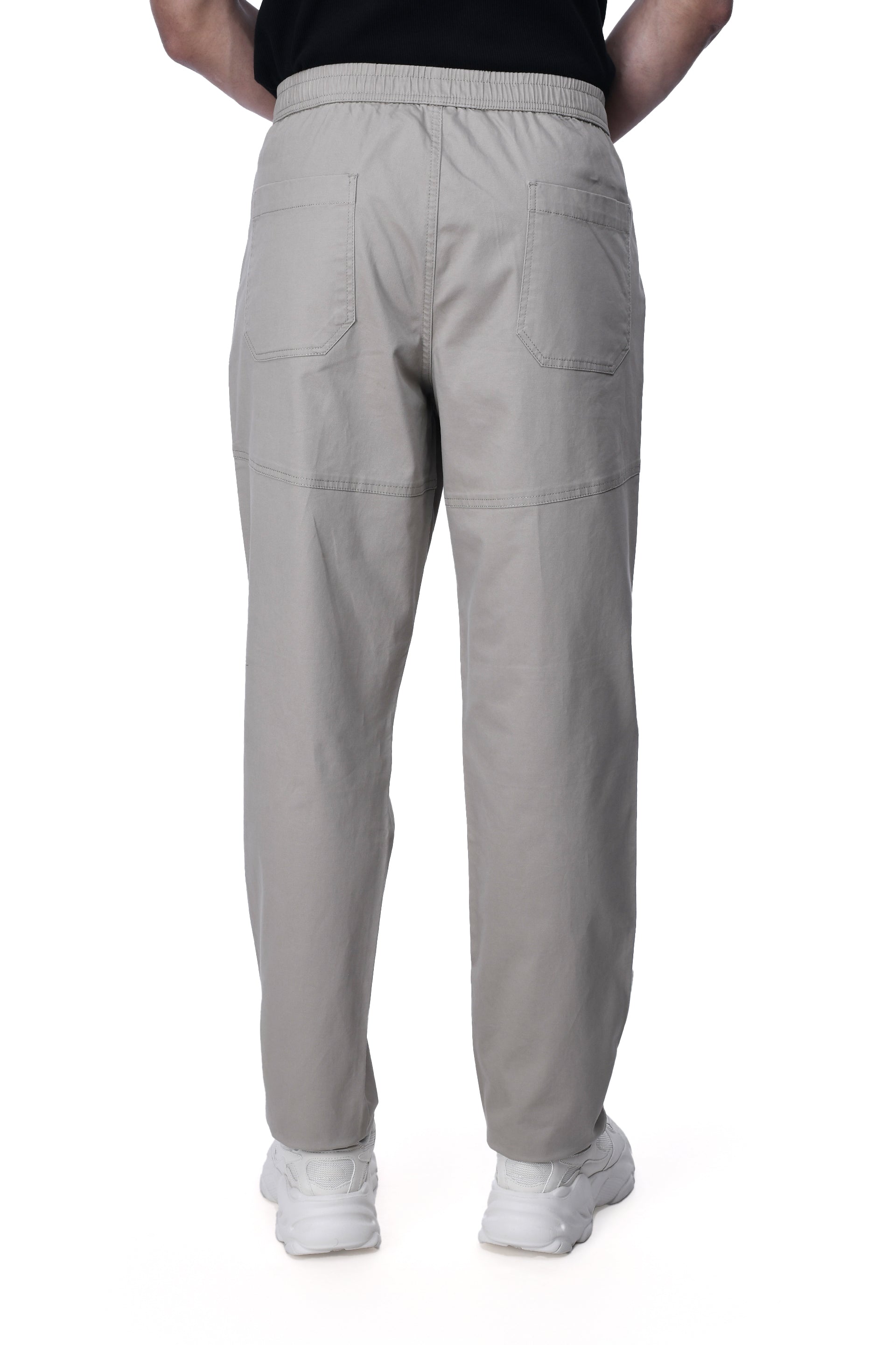 SOFT COTTON RELAXED FLEXIWAIST PANTS IN BEIGE