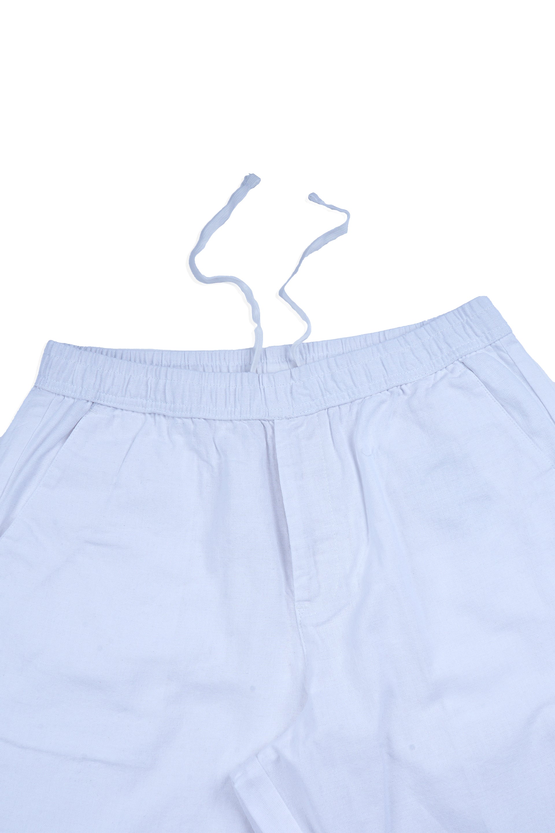 RAW SLUB RELAXED FLEXIWAIST PANTS IN WHITE