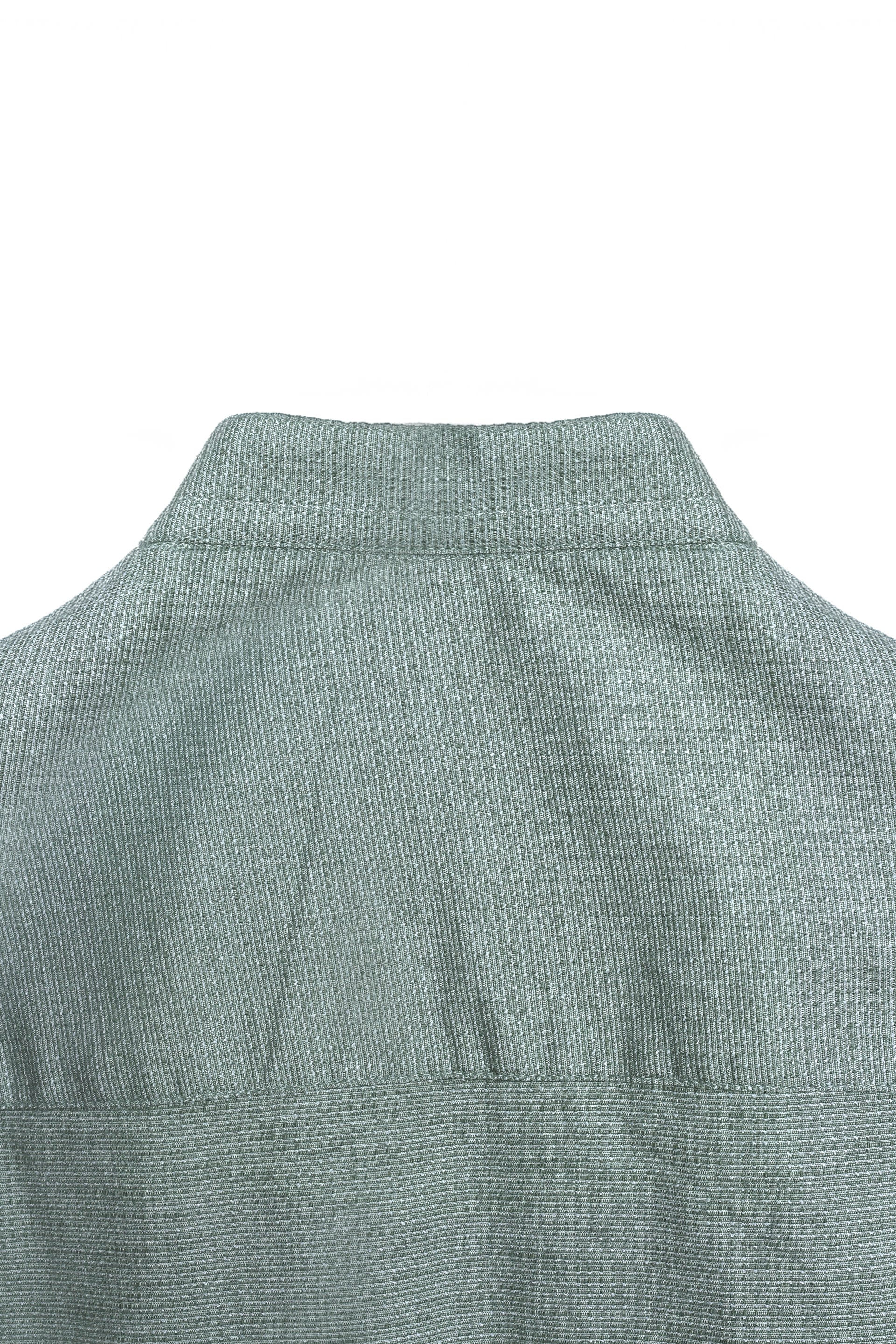 STRUCTURED MODAL MANDARIN SHIRT IN GREEN