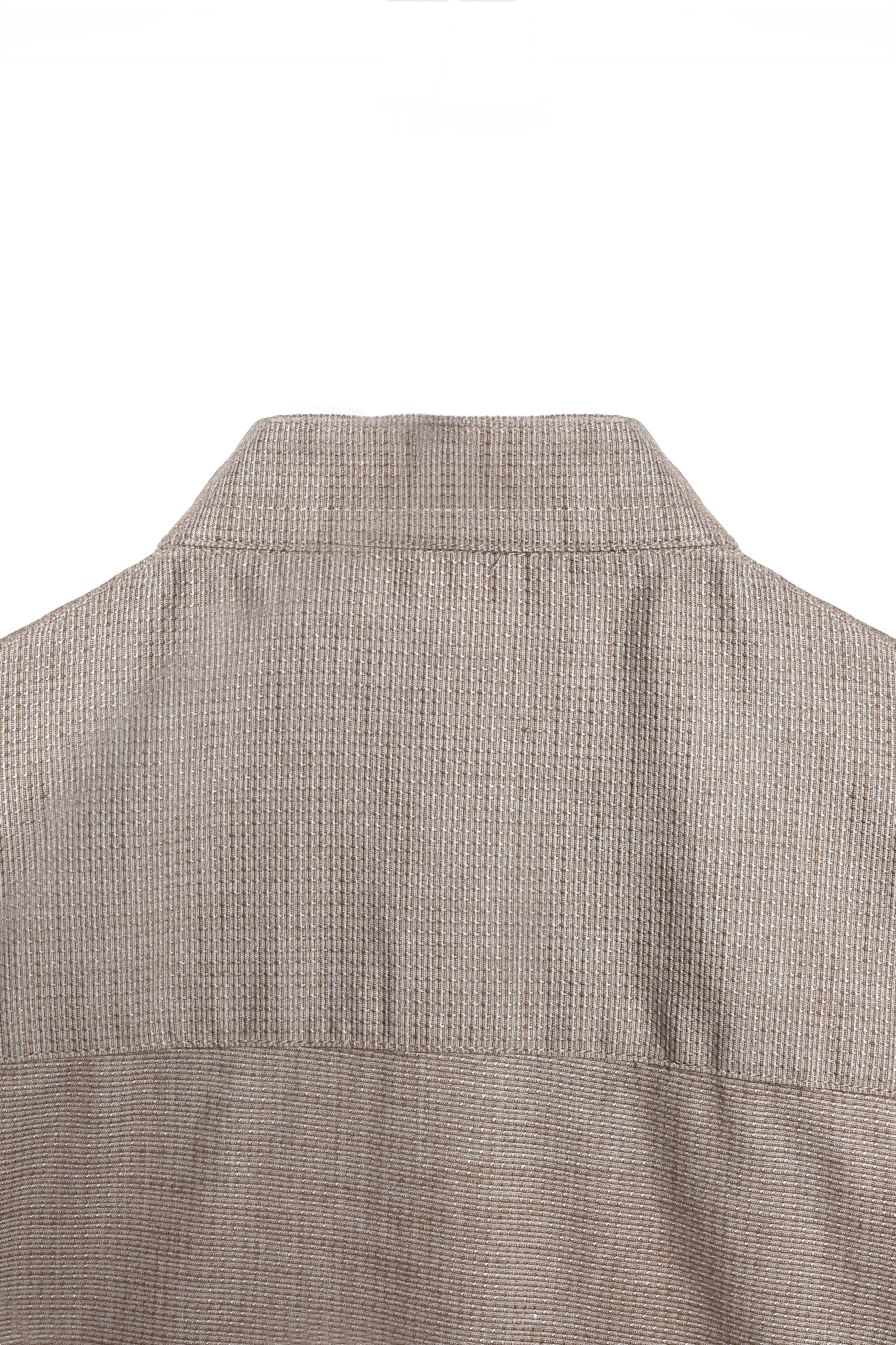 STRUCTURED MODAL MANDARIN SHIRT IN BEIGE
