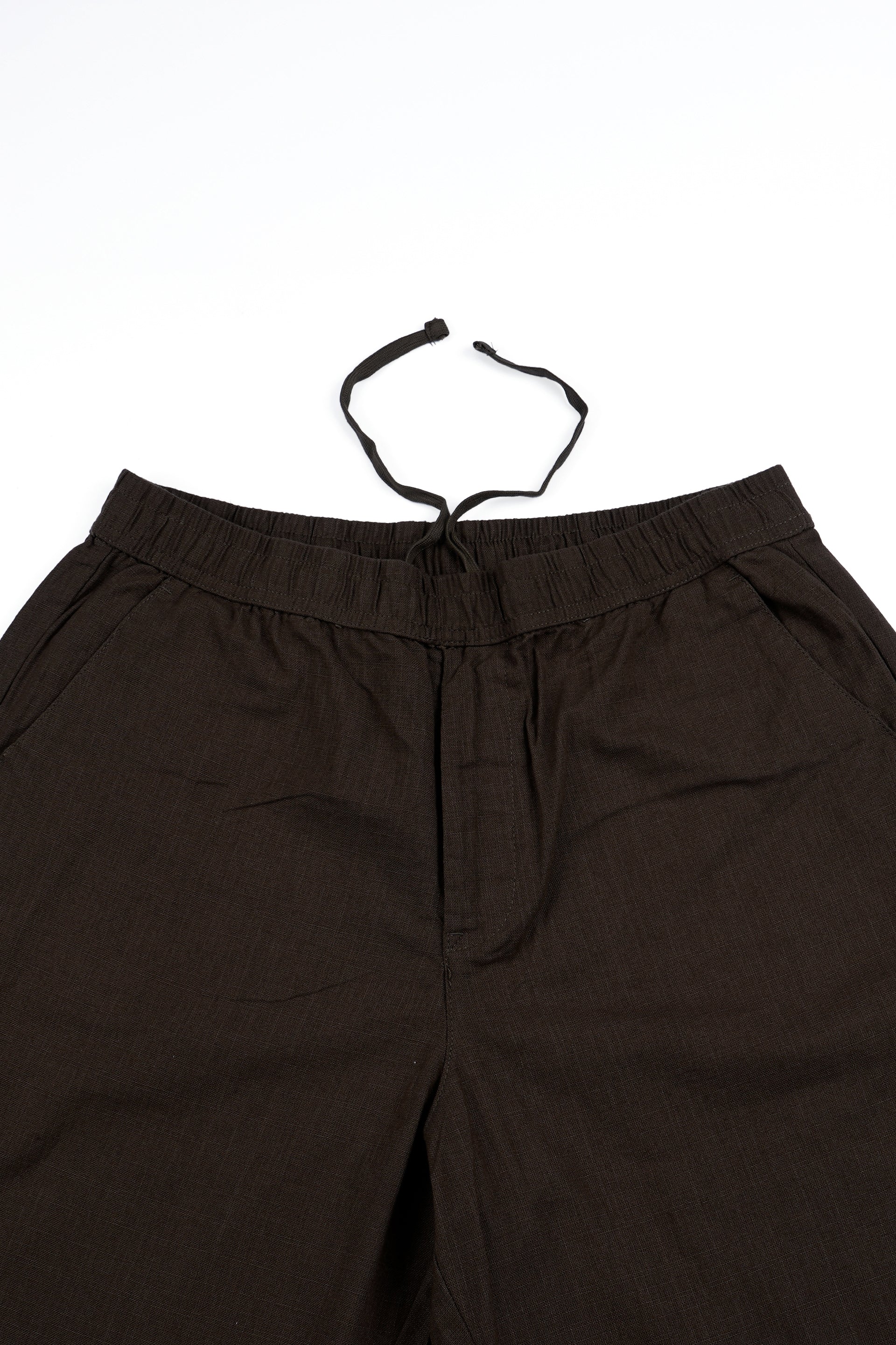 RAW SLUB RELAXED FLEXIWAIST PANTS IN BROWN