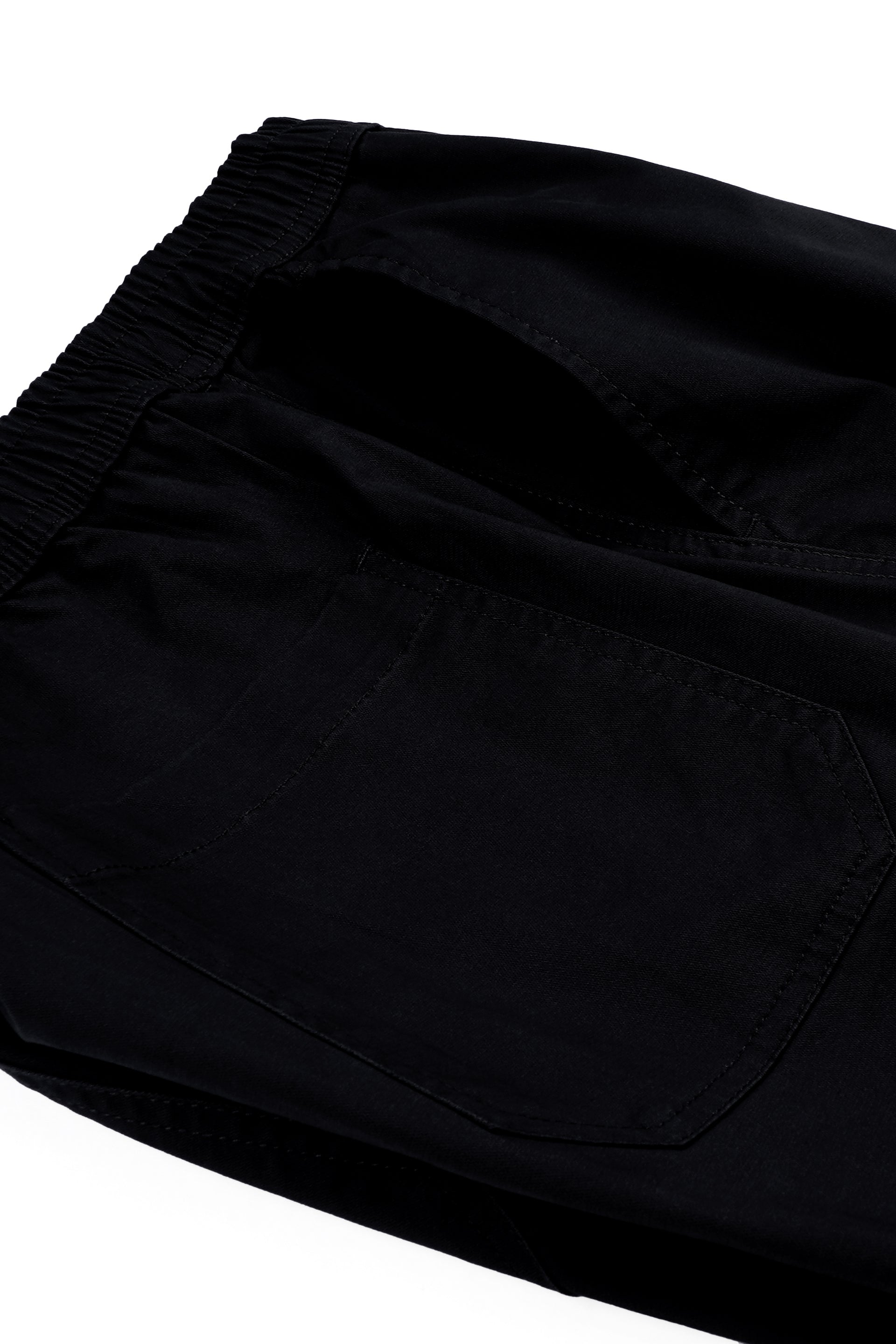 SOFT COTTON RELAXED FLEXIWAIST PANTS IN BLACK