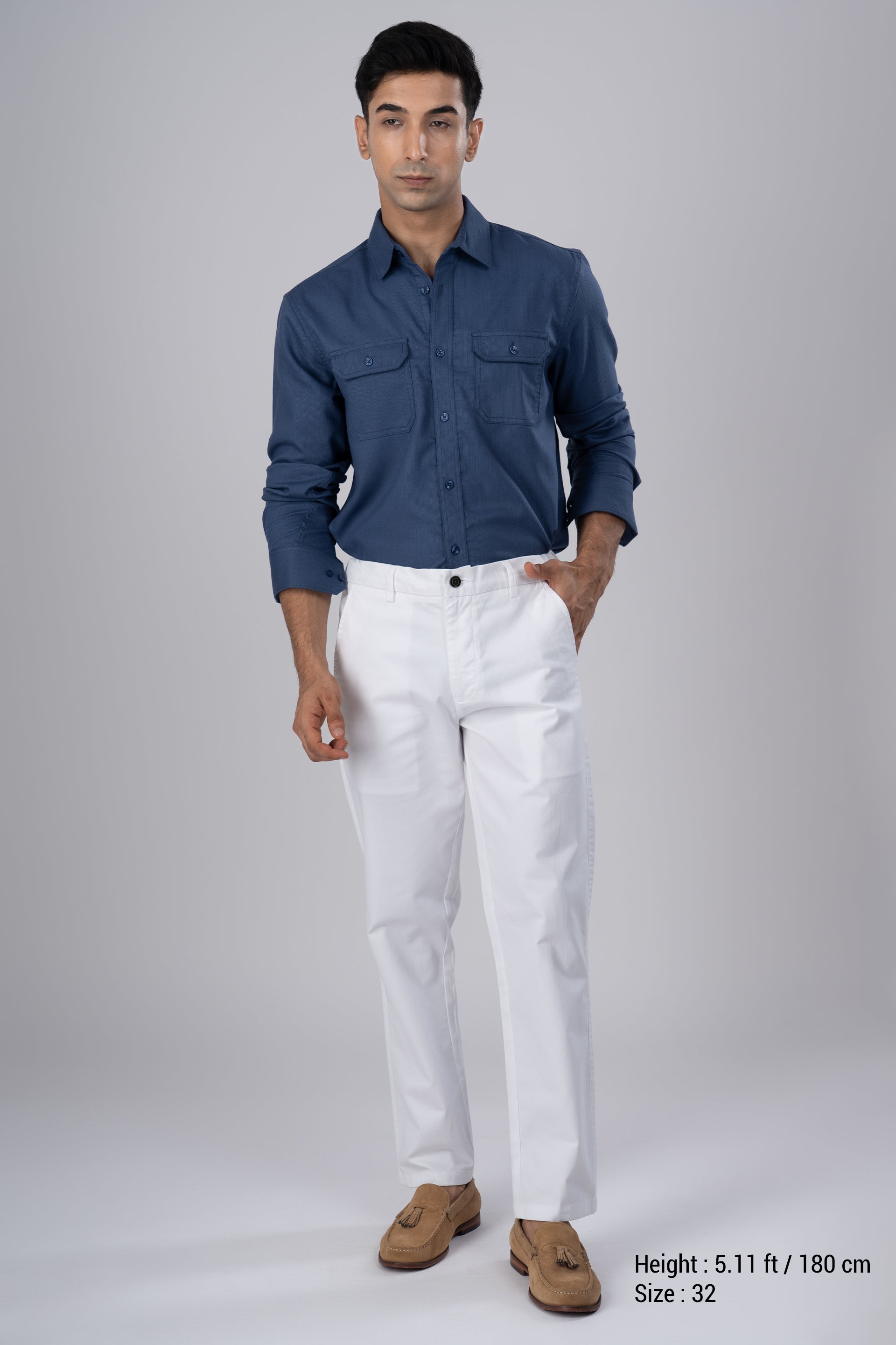 Premium Signature Tailored Chinos In White