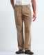 Relaxed Pleated Corduroy Pants In Beige