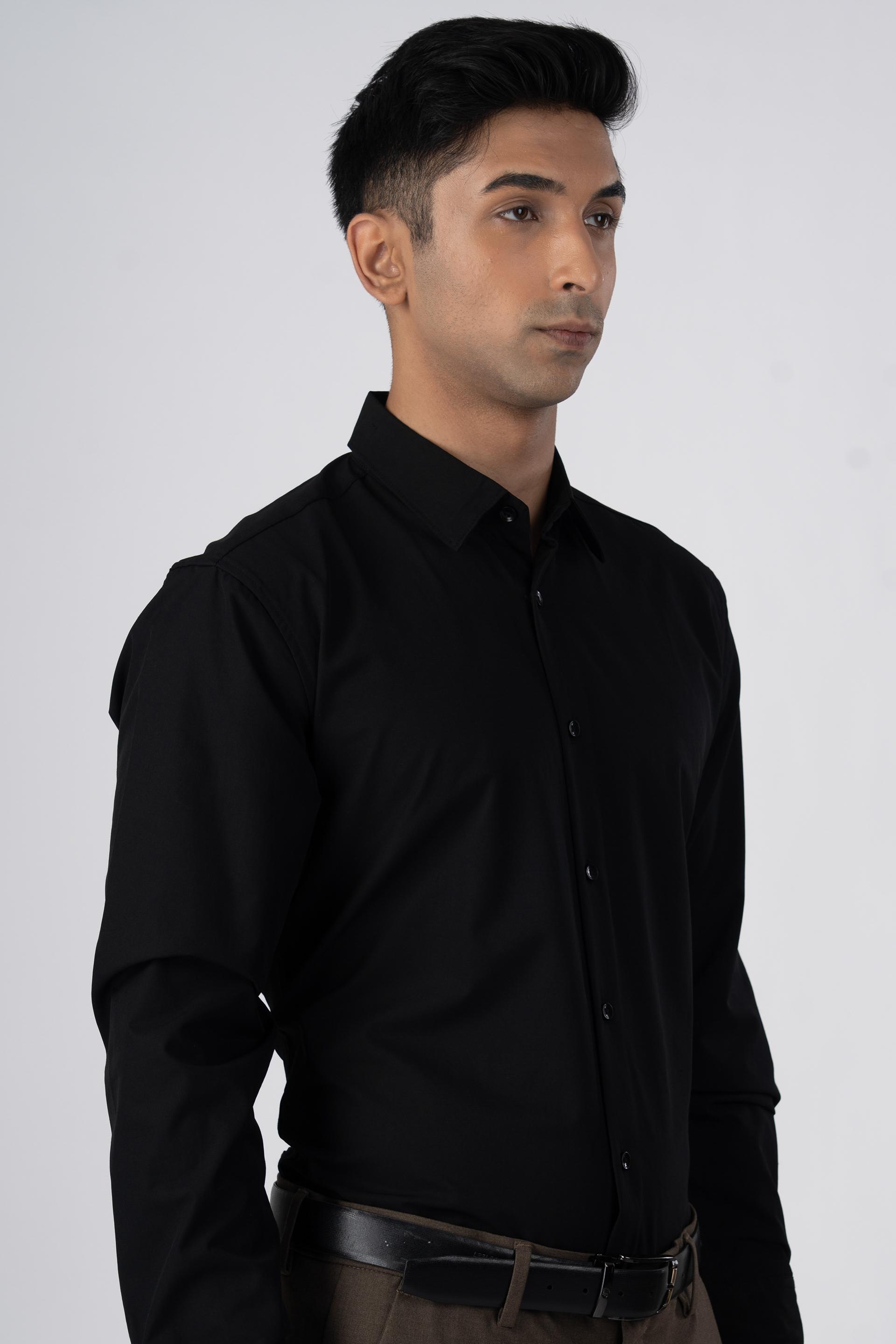 Featherlite Wrinkle Free Shirt In Black
