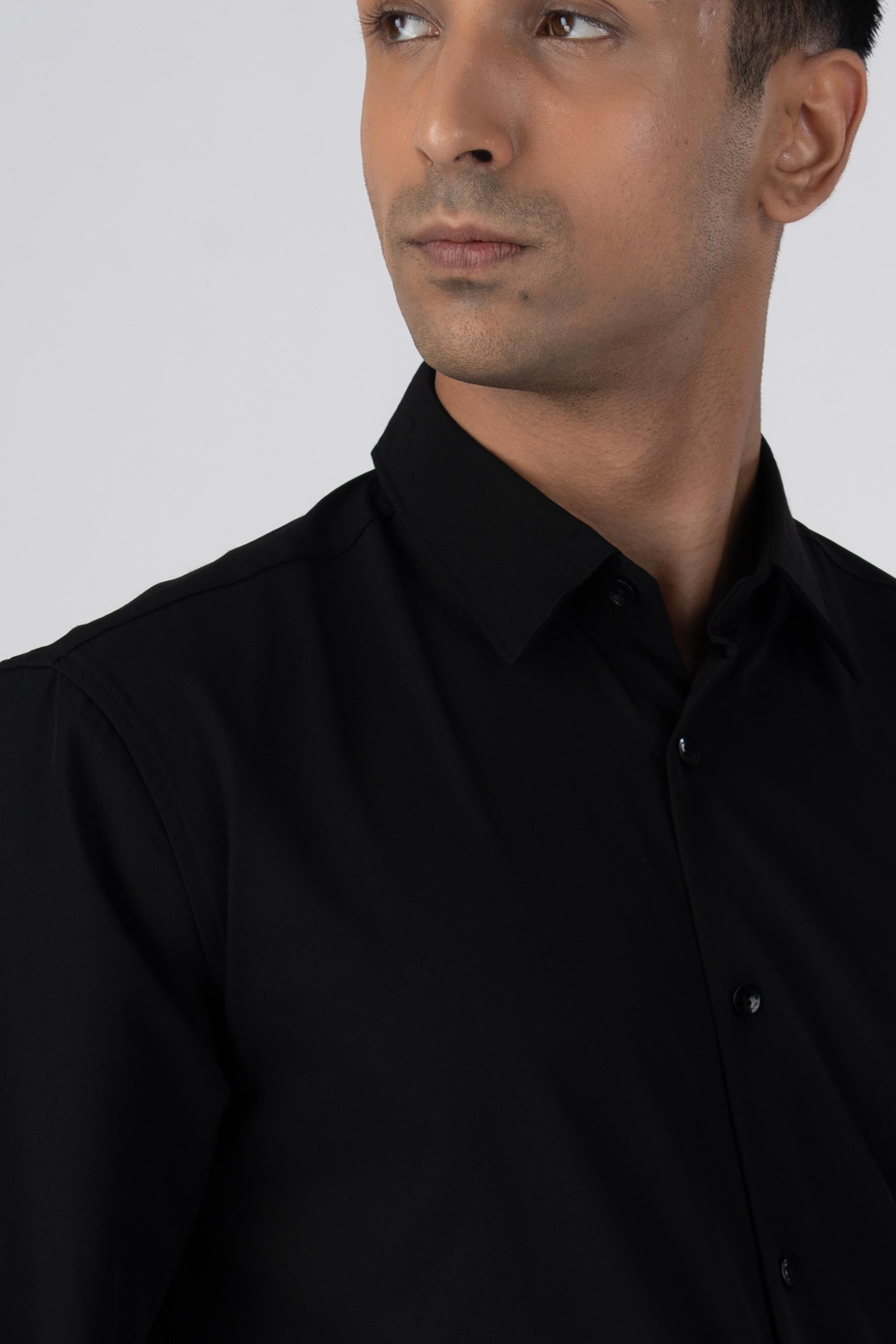 Featherlite Wrinkle Free Shirt In Black